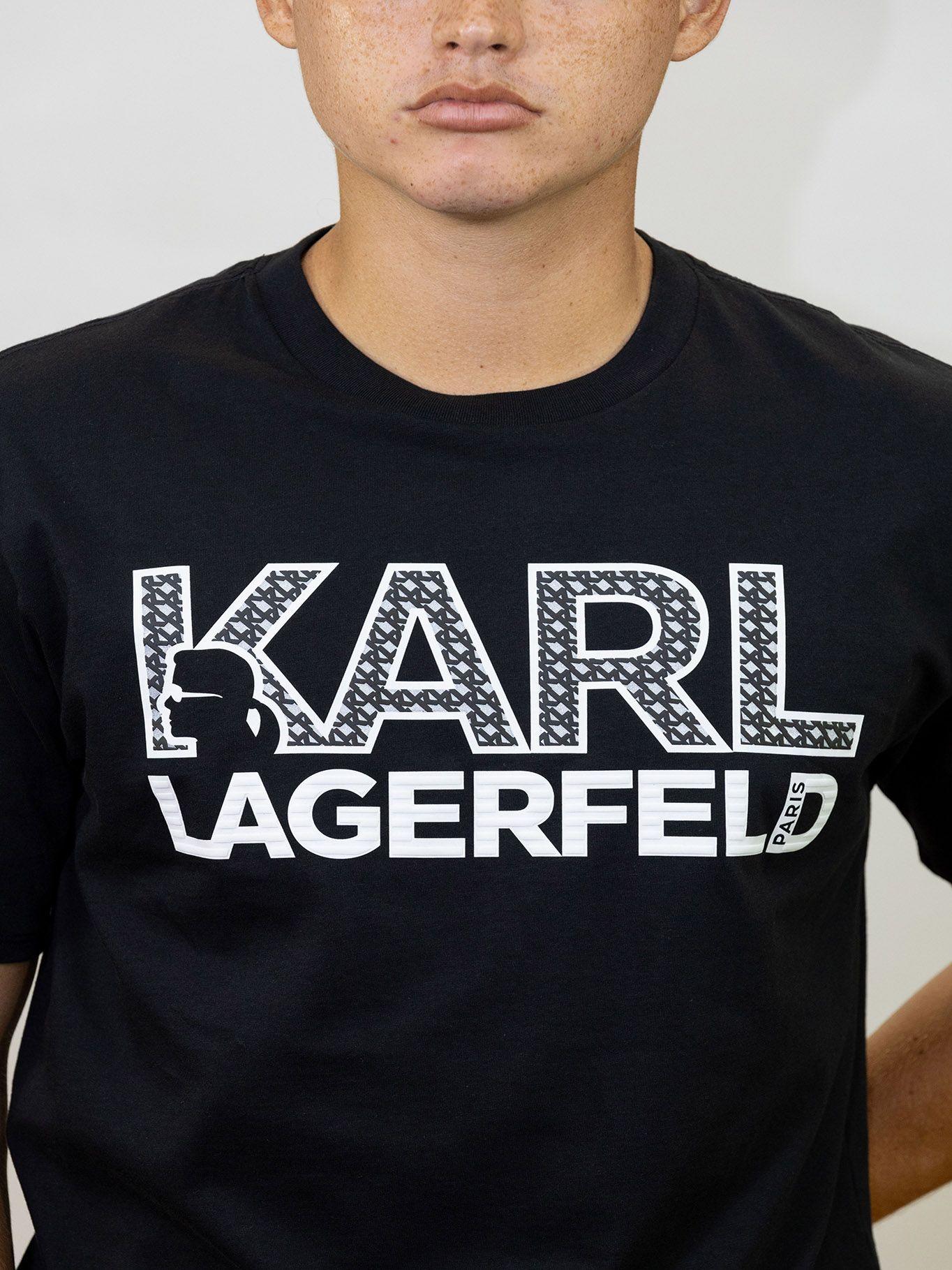Polera con logo Karl en gran formato Negro Karl-3