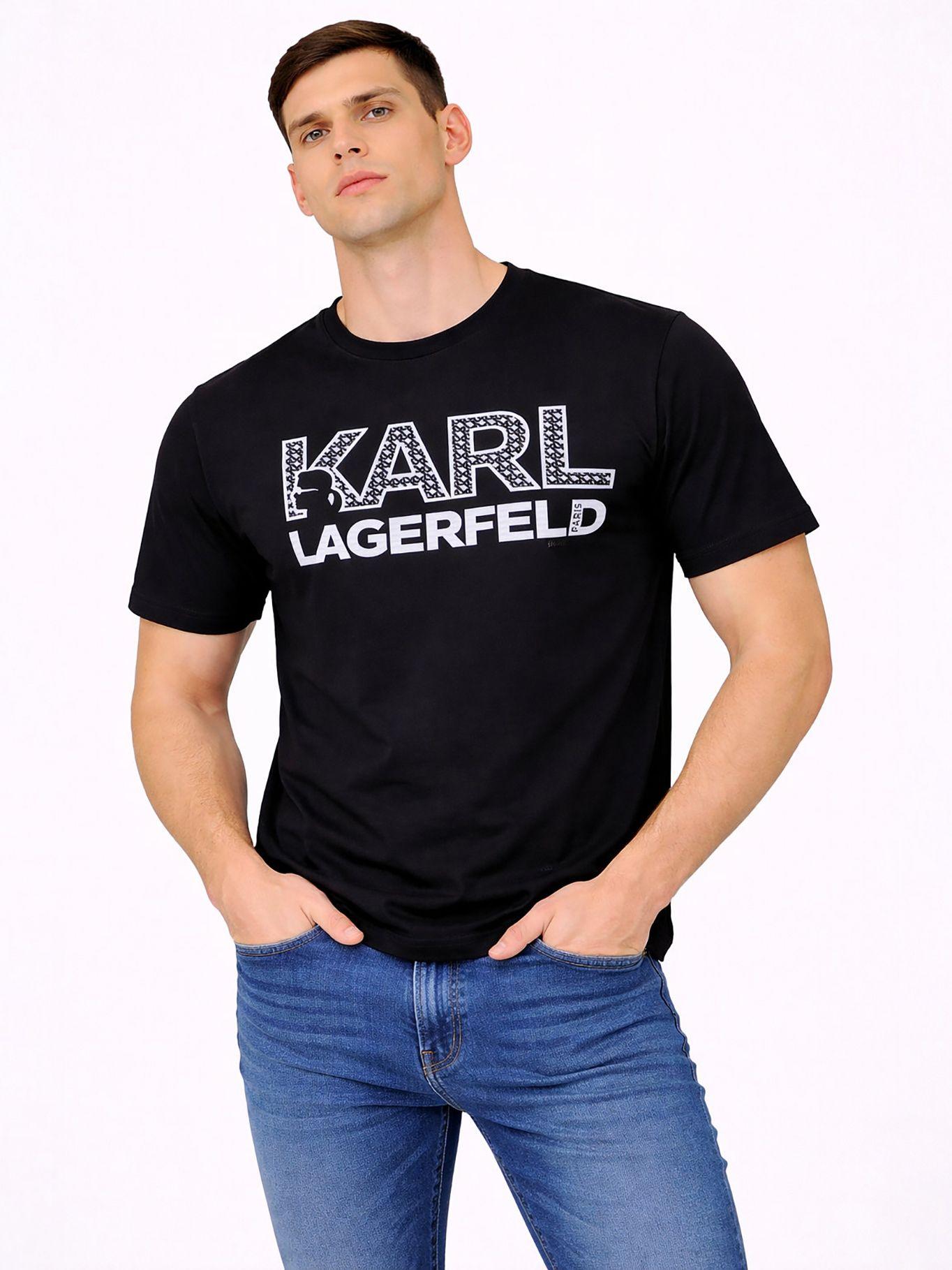 Polera con logo Karl en gran formato Negro Karl-0