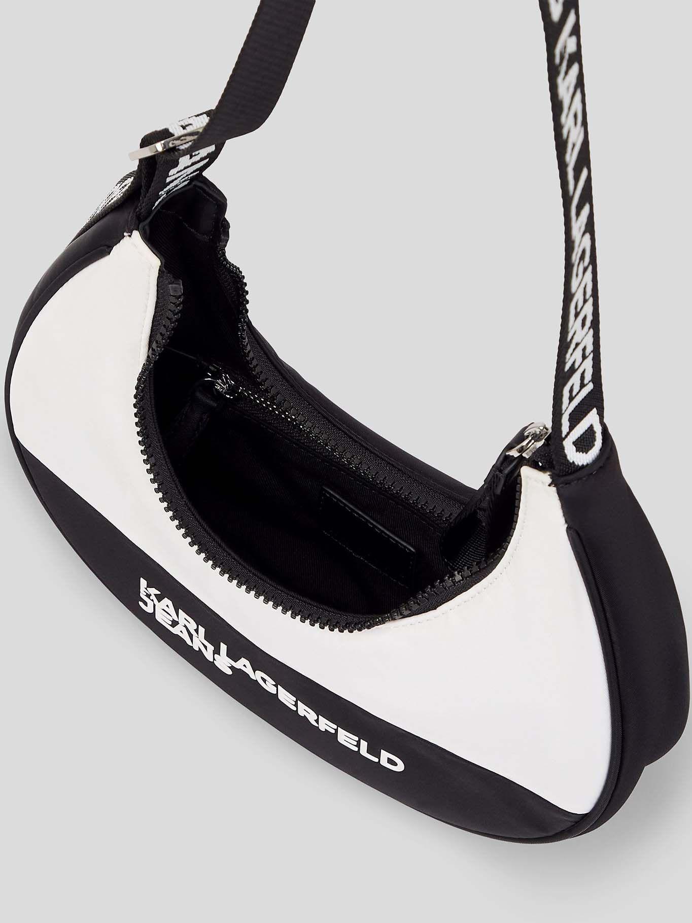 Cartera media luna de hombro Blanco Karl Lagerfeld-4