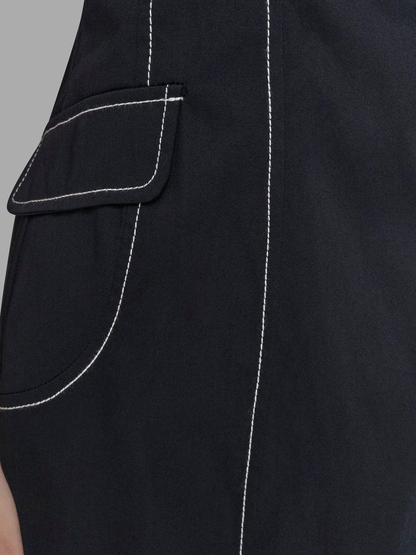 Vestido midi de manga corta Negro Karl Lagerfeld-5