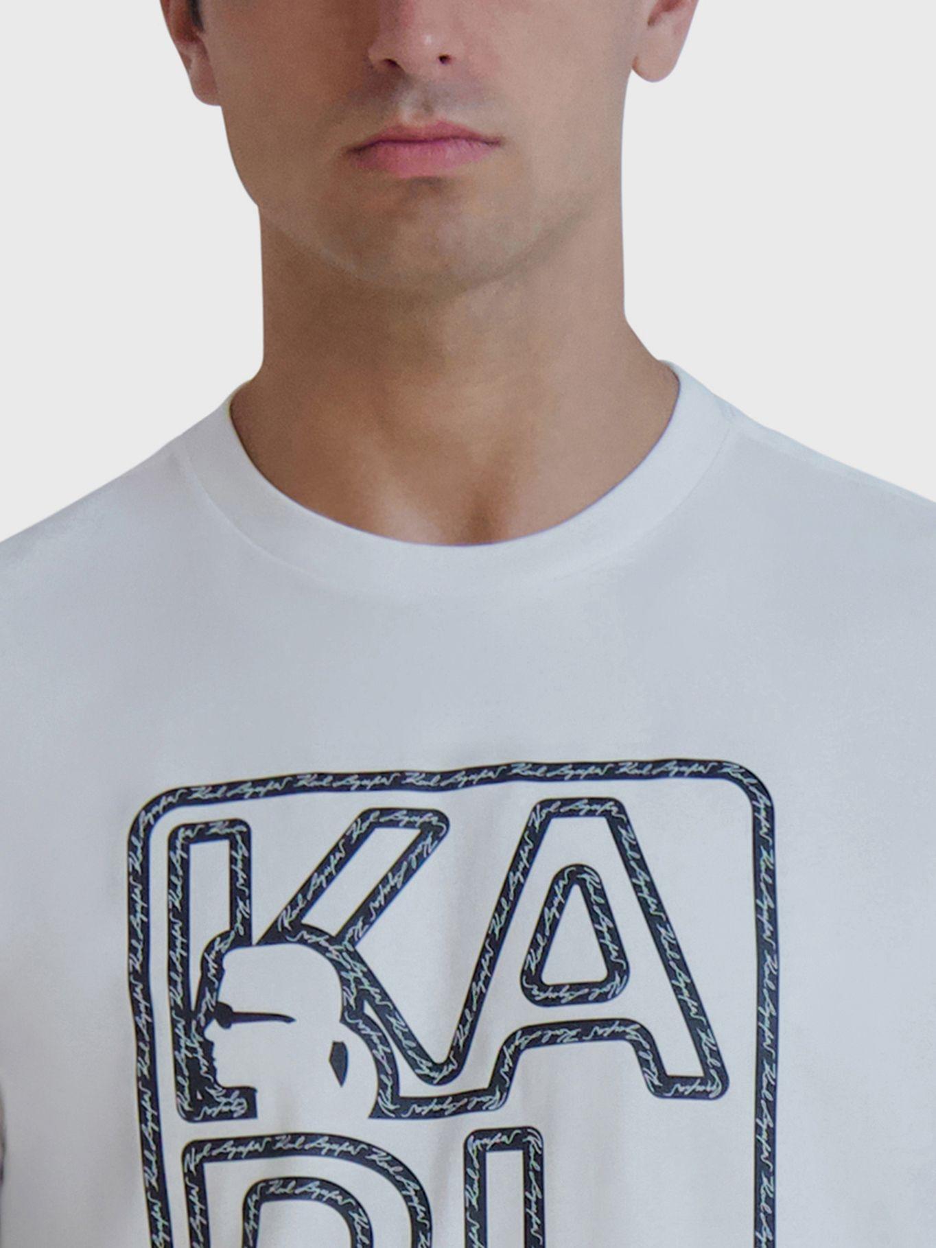 Polera gráfica con perfil Blanca-4