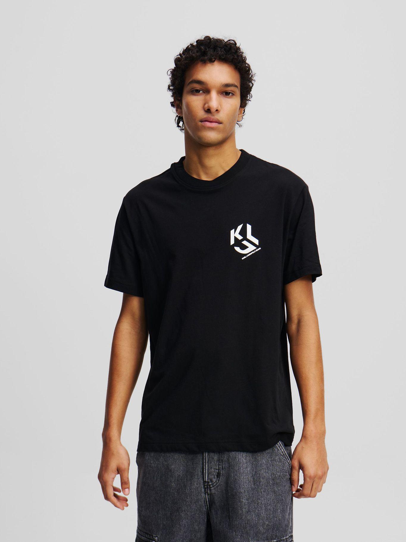Polera regular con mono Negro Karl Lagerfeld-0