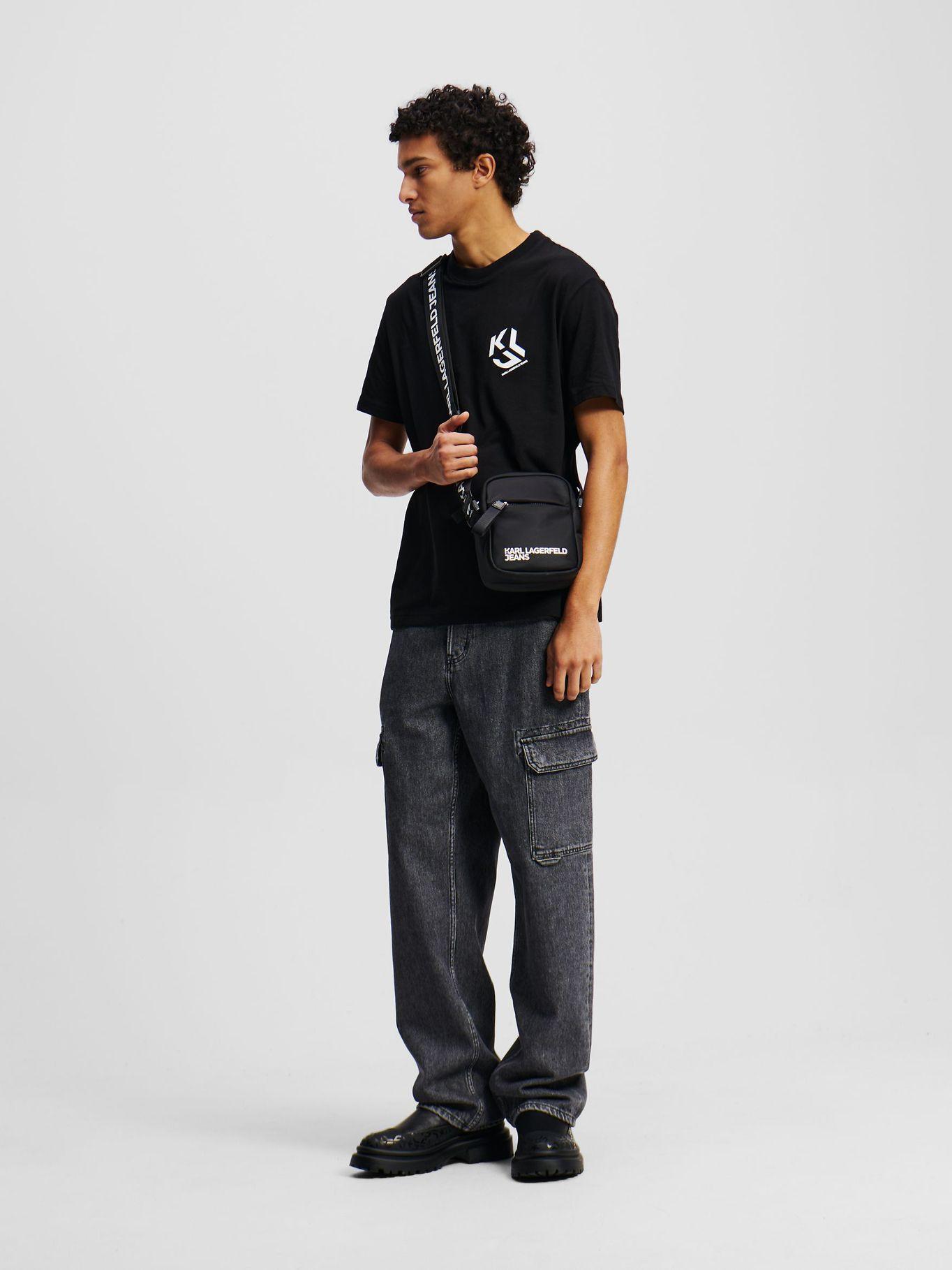 Polera regular con mono Negro Karl Lagerfeld-1