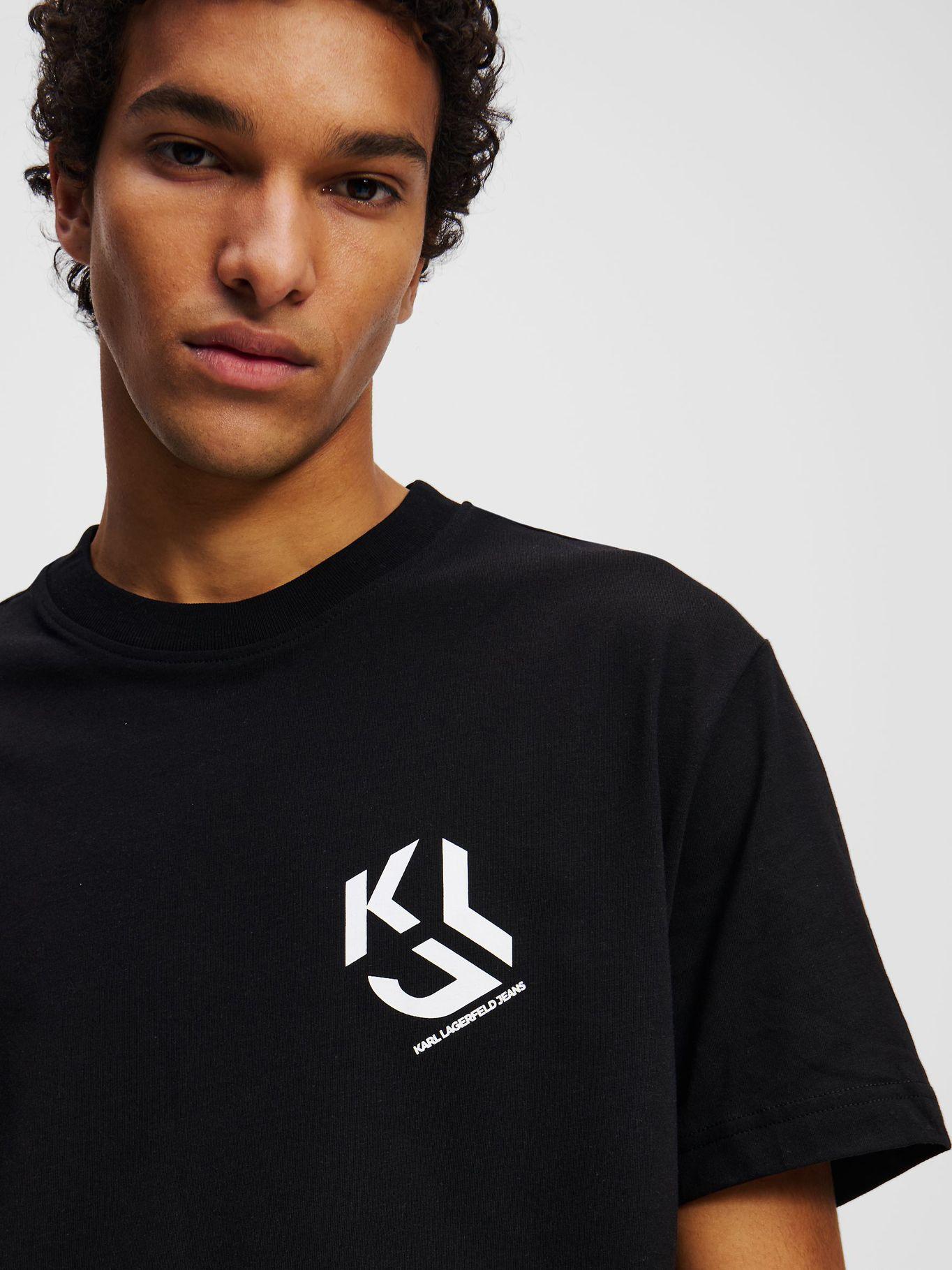 Polera regular con mono Negro Karl Lagerfeld-3