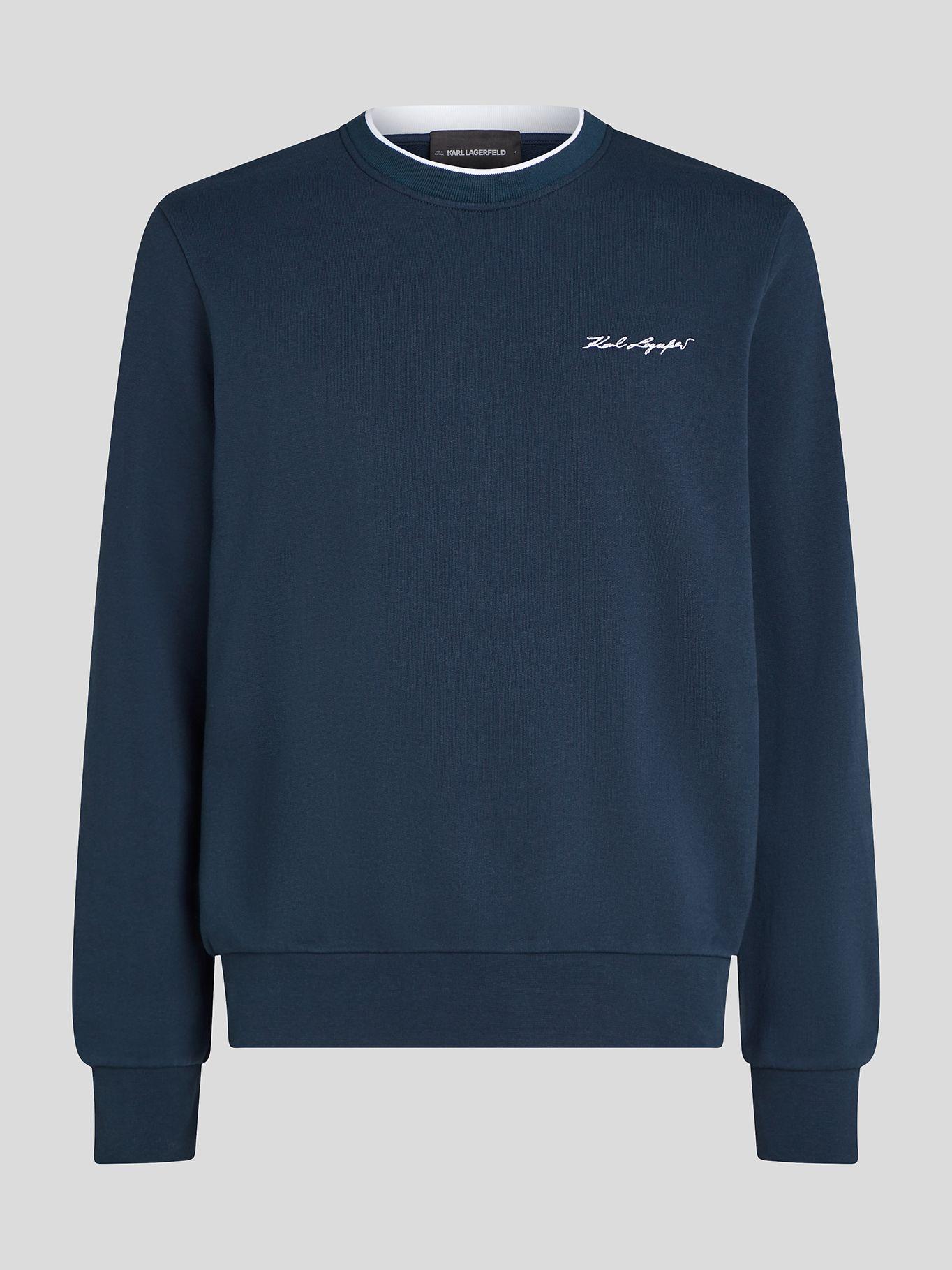 Polerón con diseño en contraste Azul Karl Lagerfeld-0