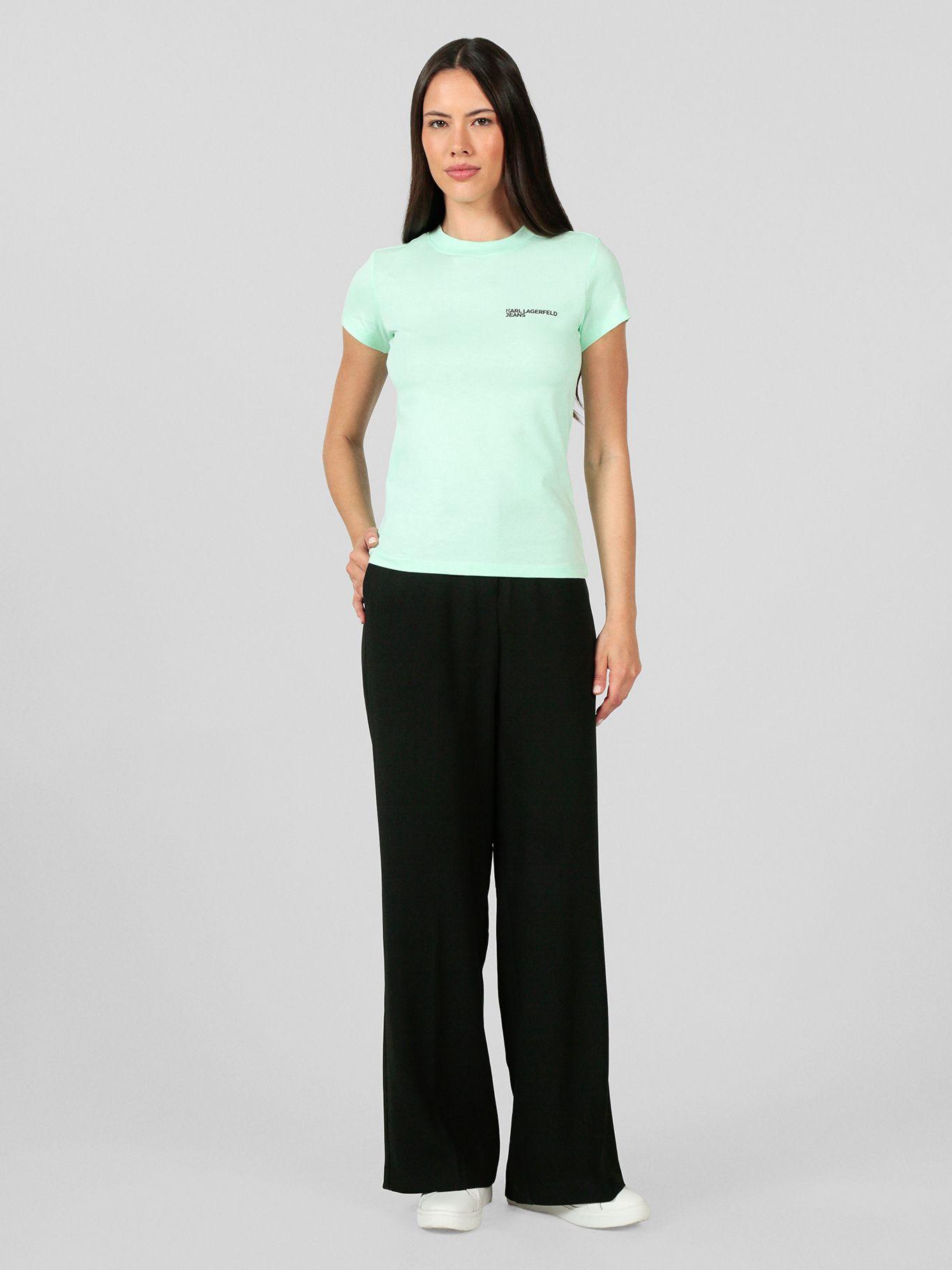 Polera slim con logotipo Verde Karl Lagerfeld-1