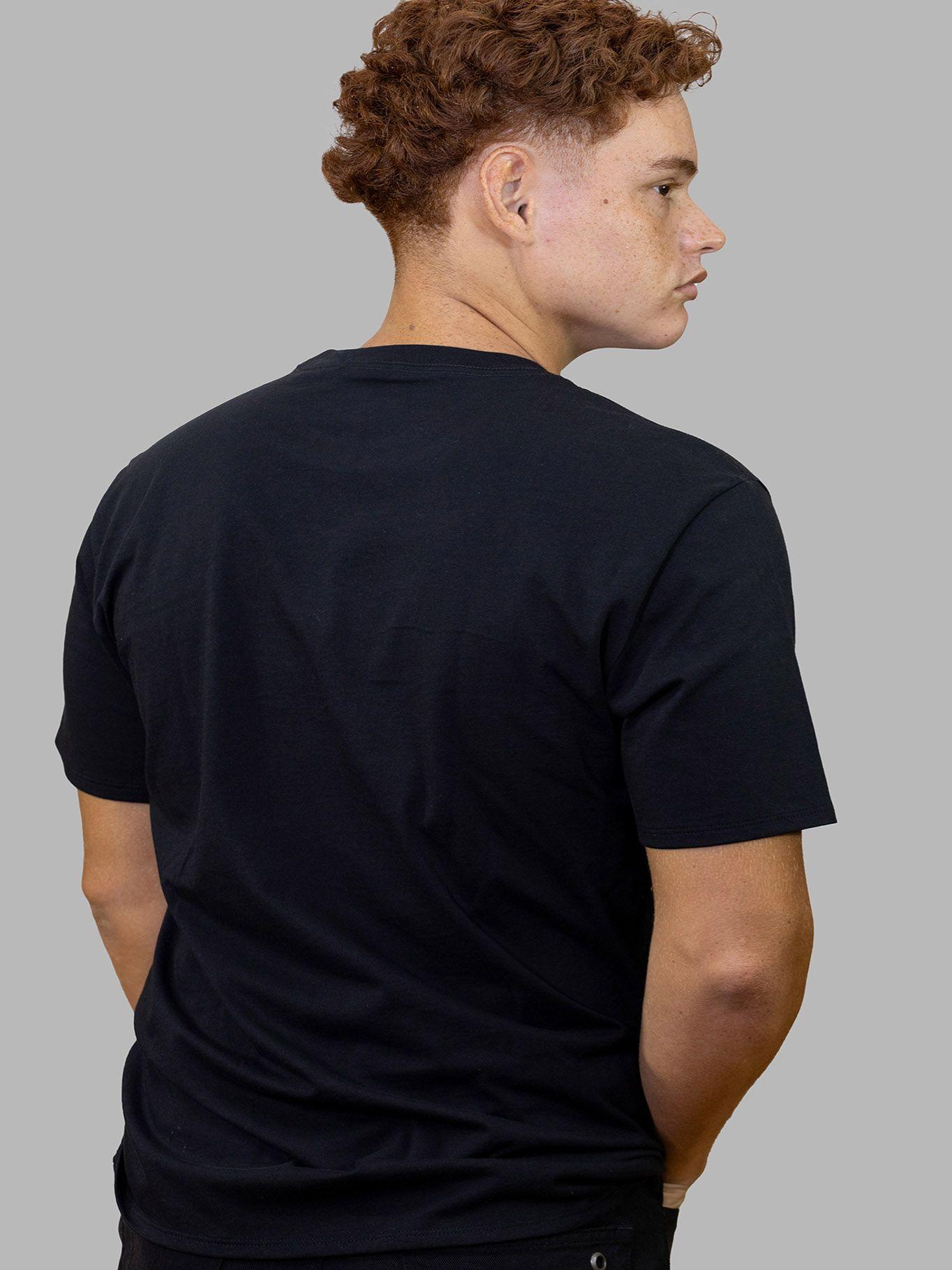 Polera con estampado de bordado completo Negro-1