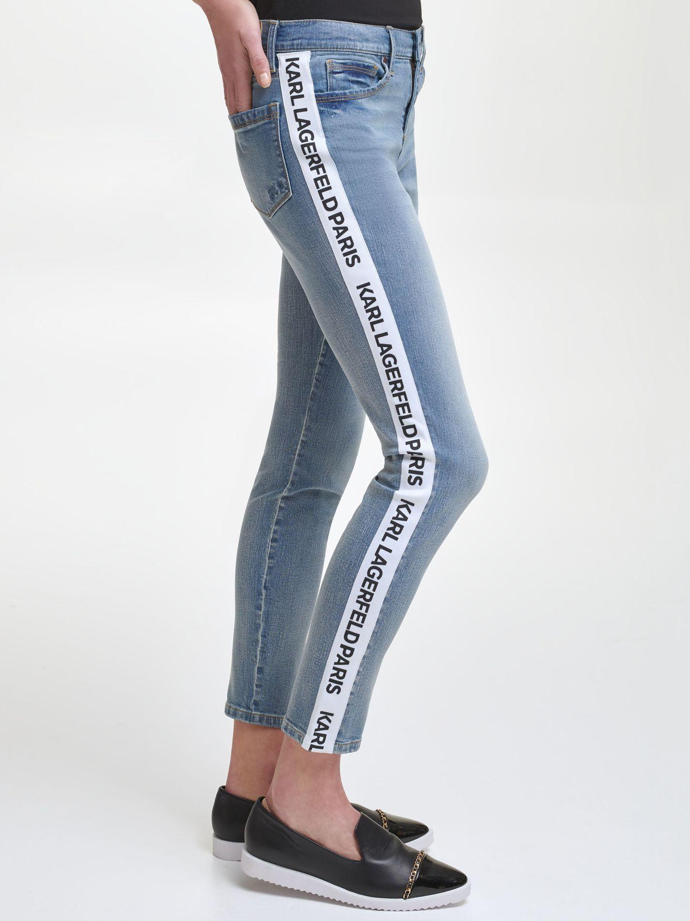 Jeans con tiras laterales Azul Karl Lagerfeld-2
