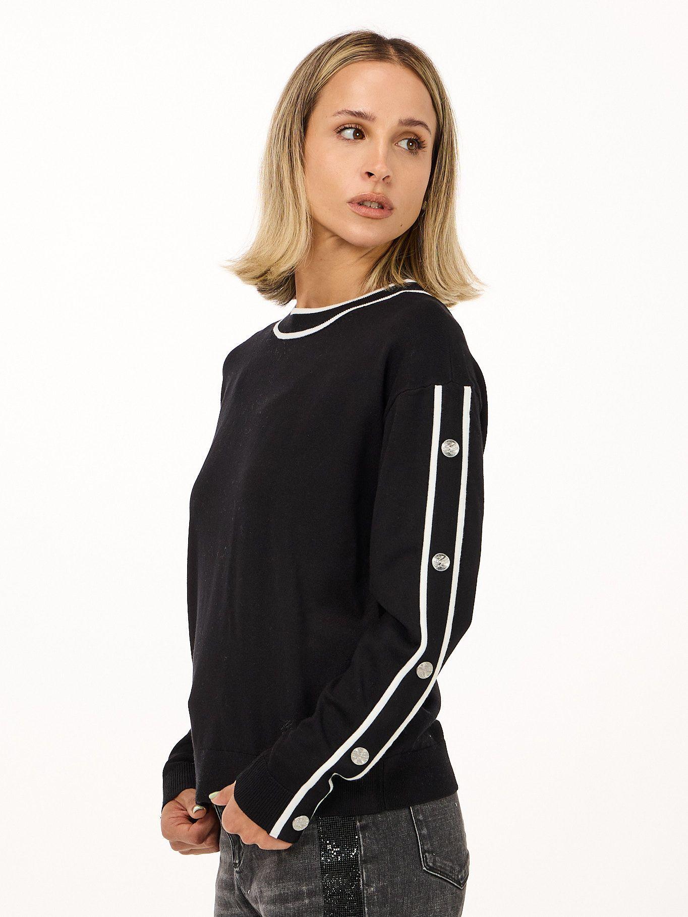 Sweater de manga larga con botones Negro Karl Lagerfeld-3