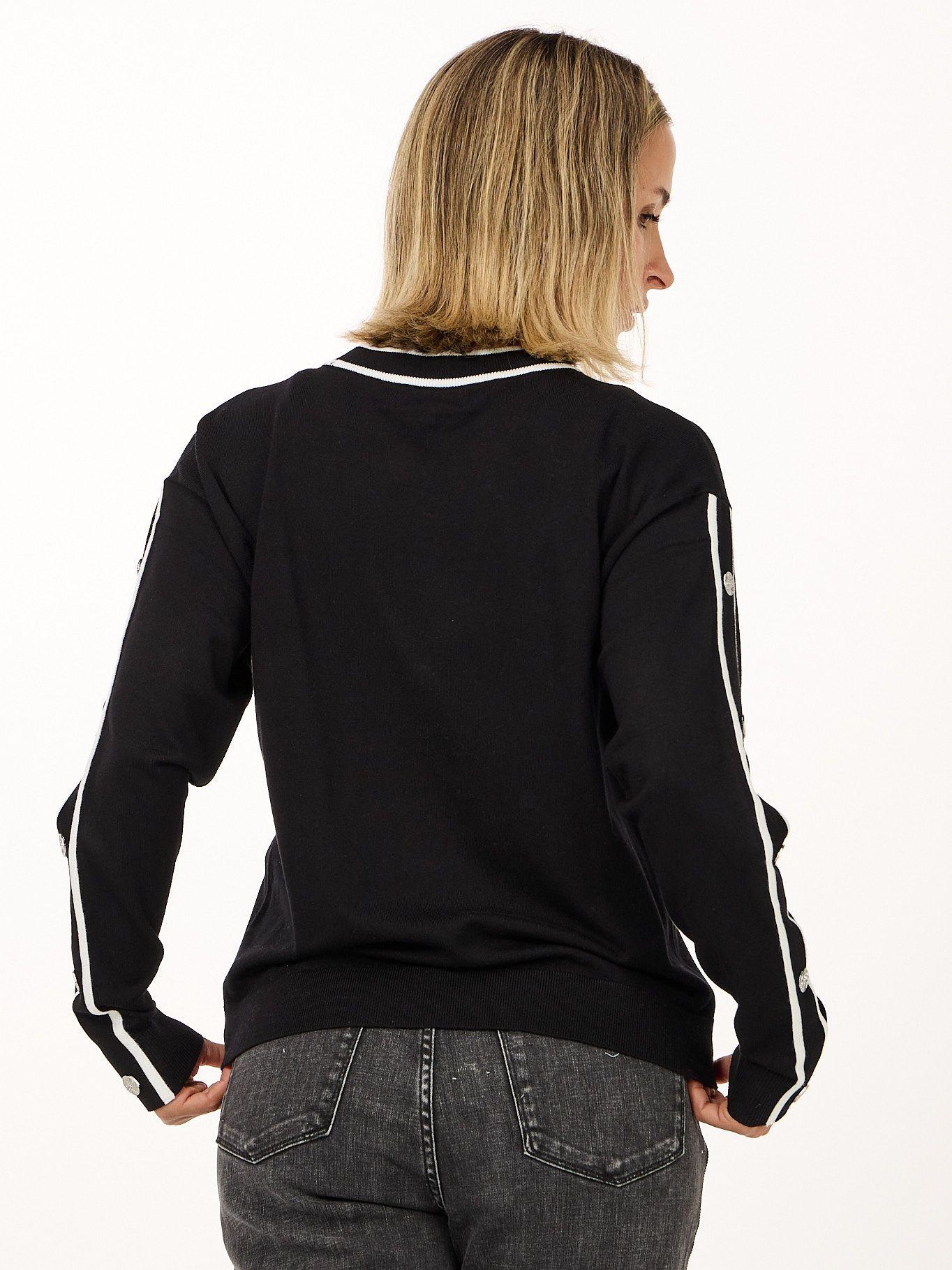 Sweater de manga larga con botones Negro Karl Lagerfeld-4