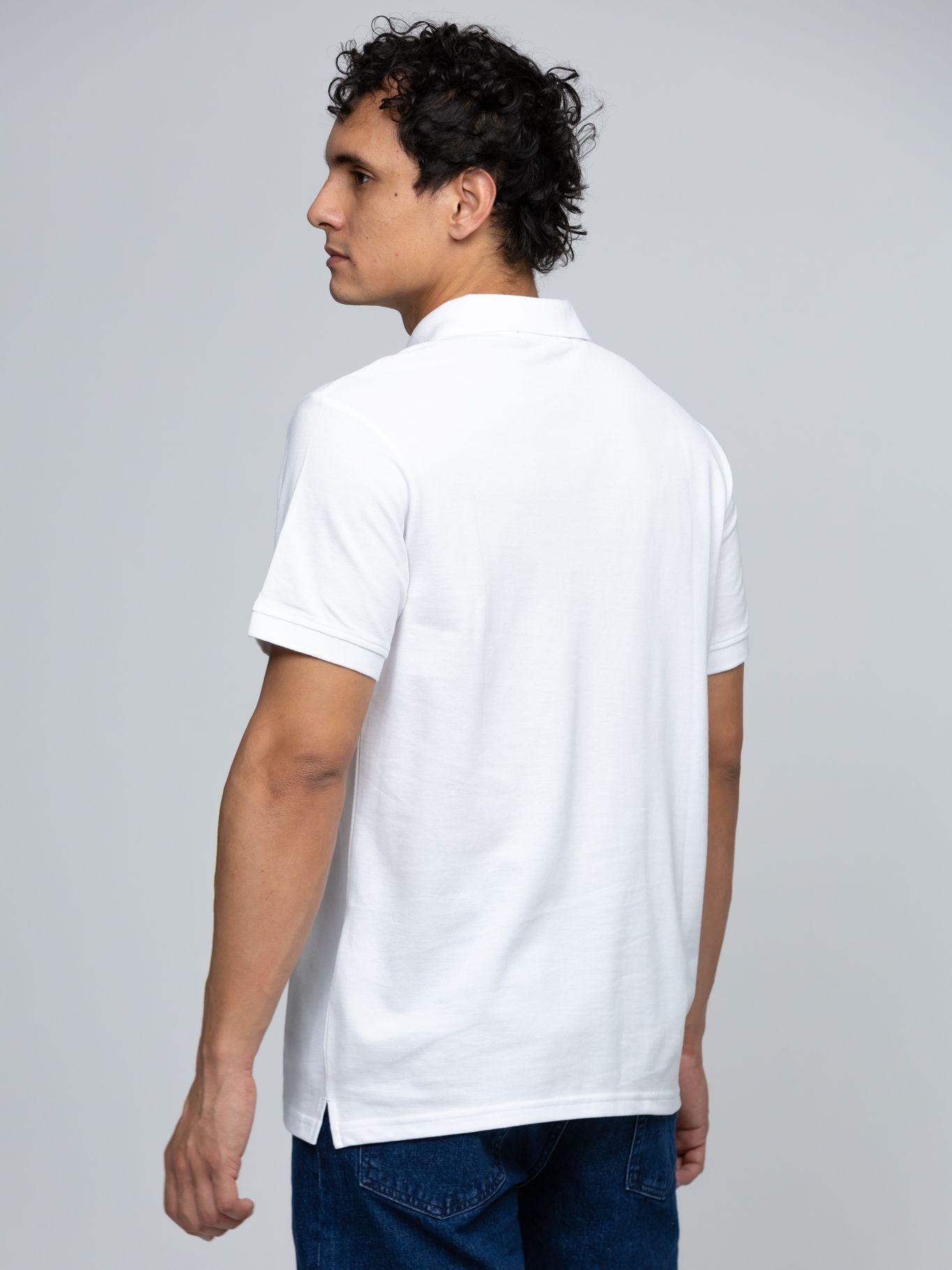 Polo Karl Cameo de manga corta Blanco Karl Lagerfeld-3