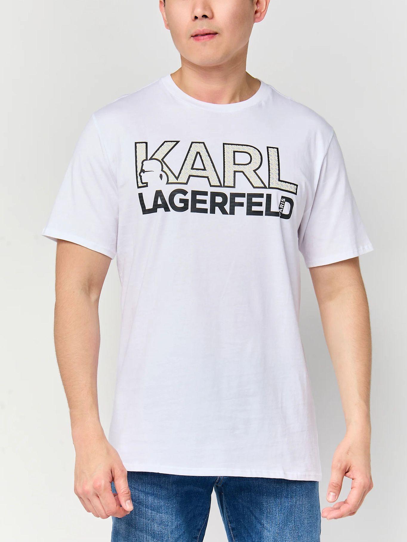 Polera con logo Karl gran formato Blanco Karl-0