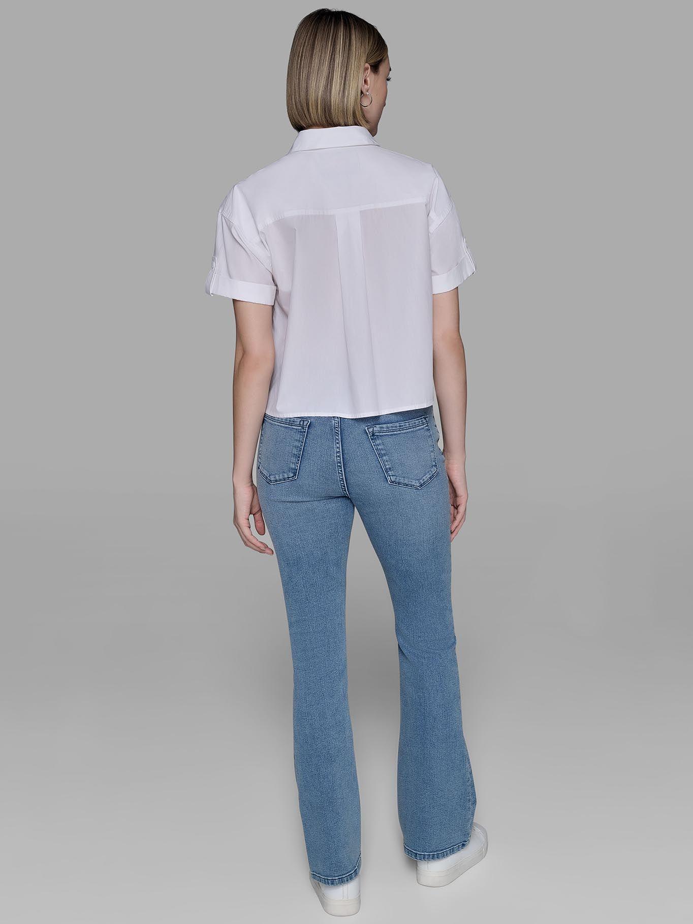 Camisa camp bordada Blanco Karl Lagerfeld-2