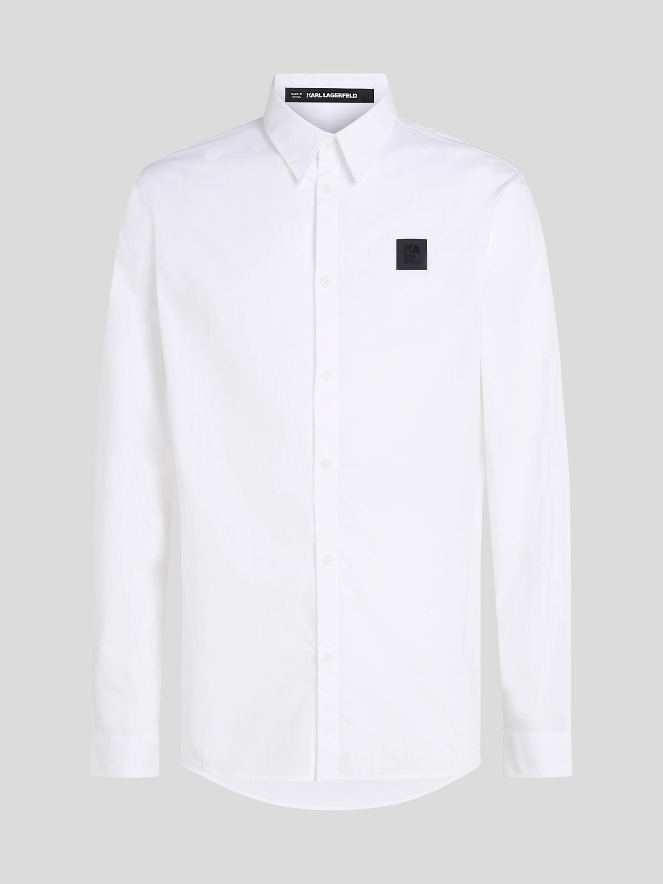 Camisa popelina parche de goma Blanco Karl Lagerfeld-0