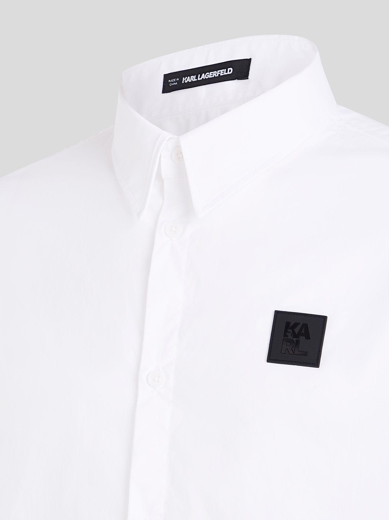 Camisa popelina parche de goma Blanco Karl Lagerfeld-2
