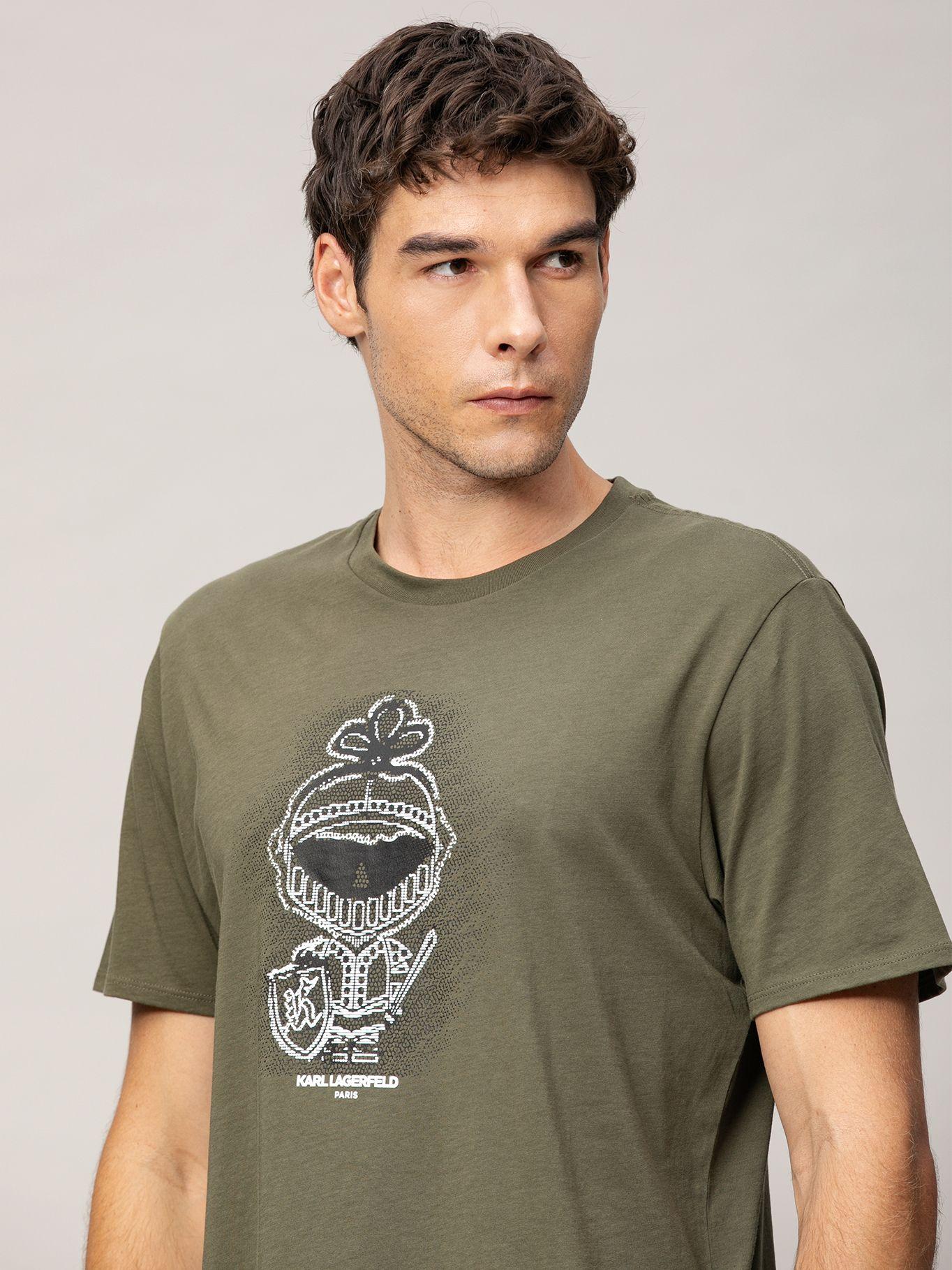 Polera estampada Karl digital armor Verde Karl Lagerfeld-3