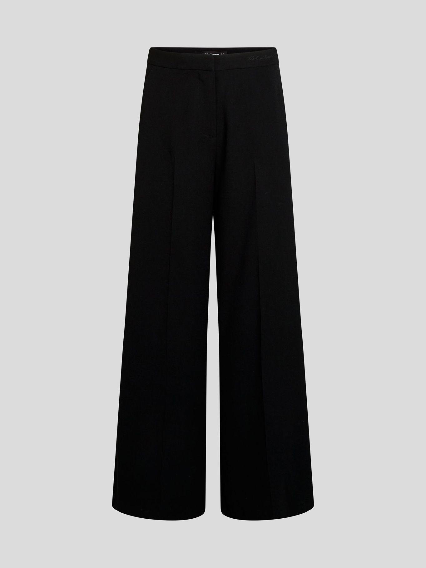 Pantalón tailored de basta ancha Negro Karl Lagerfeld-0