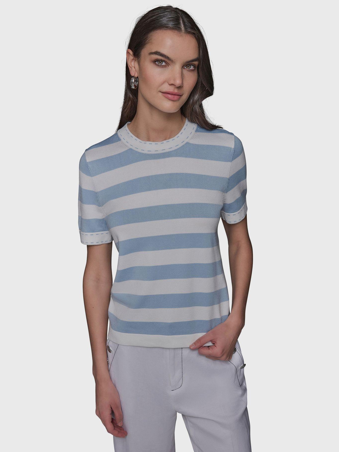 Sweater con cuello redondo Blanco Karl Lagerfeld-0