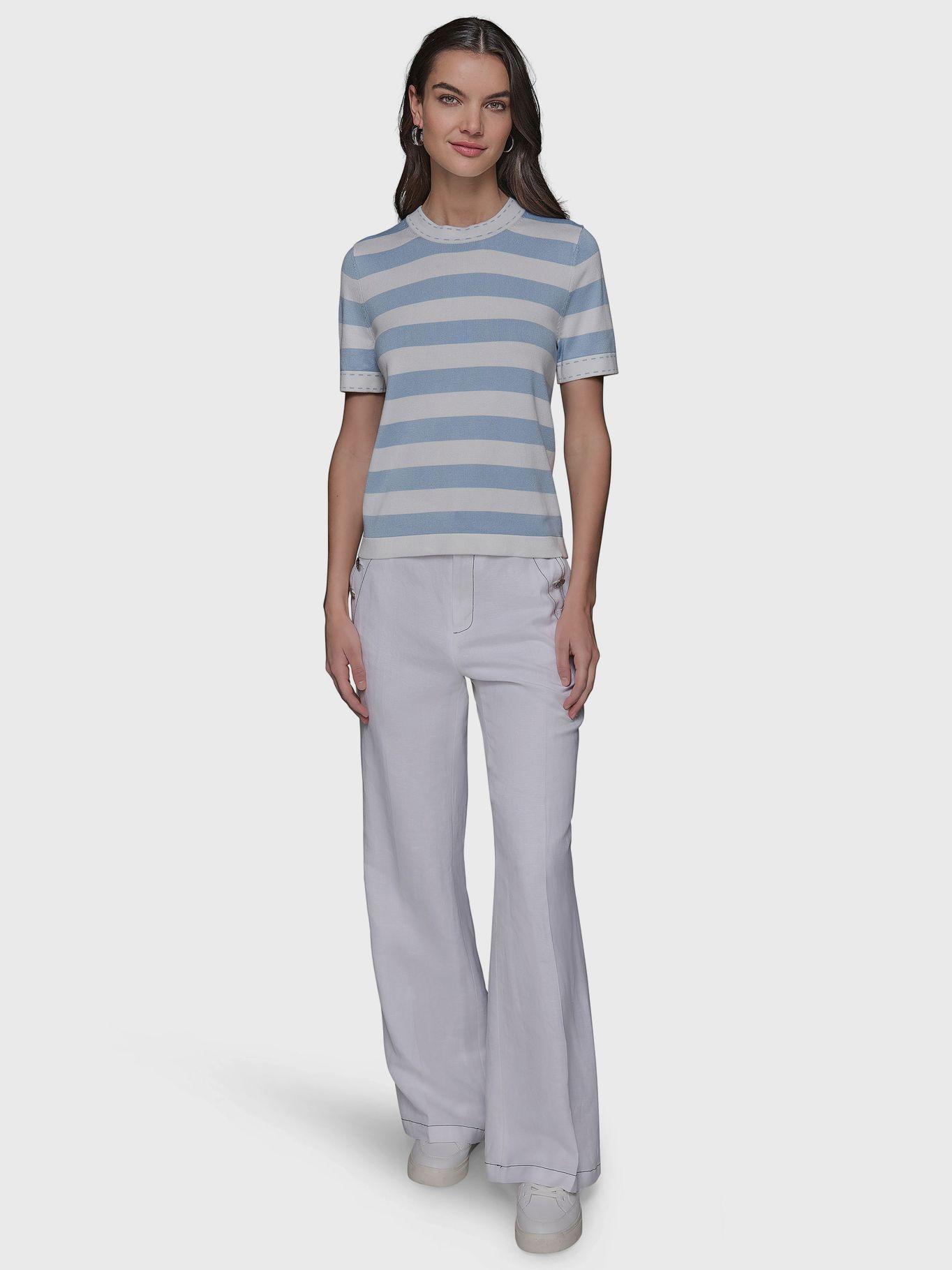 Sweater con cuello redondo Blanco Karl Lagerfeld-1