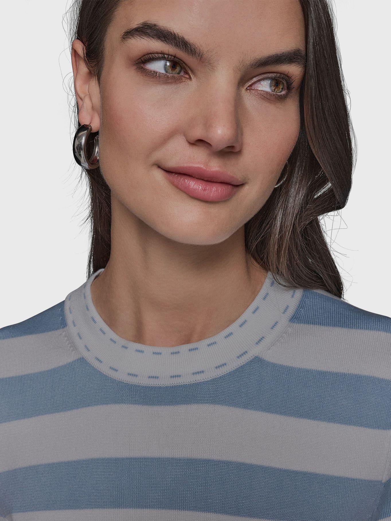 Sweater con cuello redondo Blanco Karl Lagerfeld-3