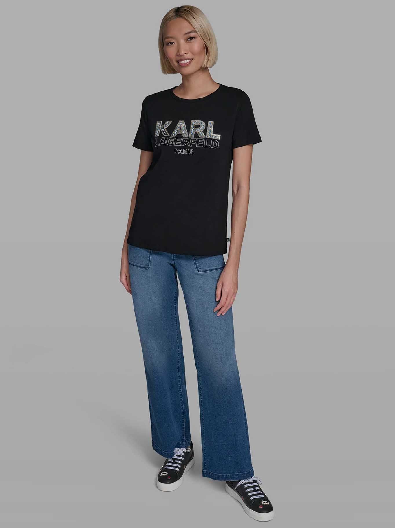 Polera estampado acabado brillante Negro Karl Lagerfeld-1