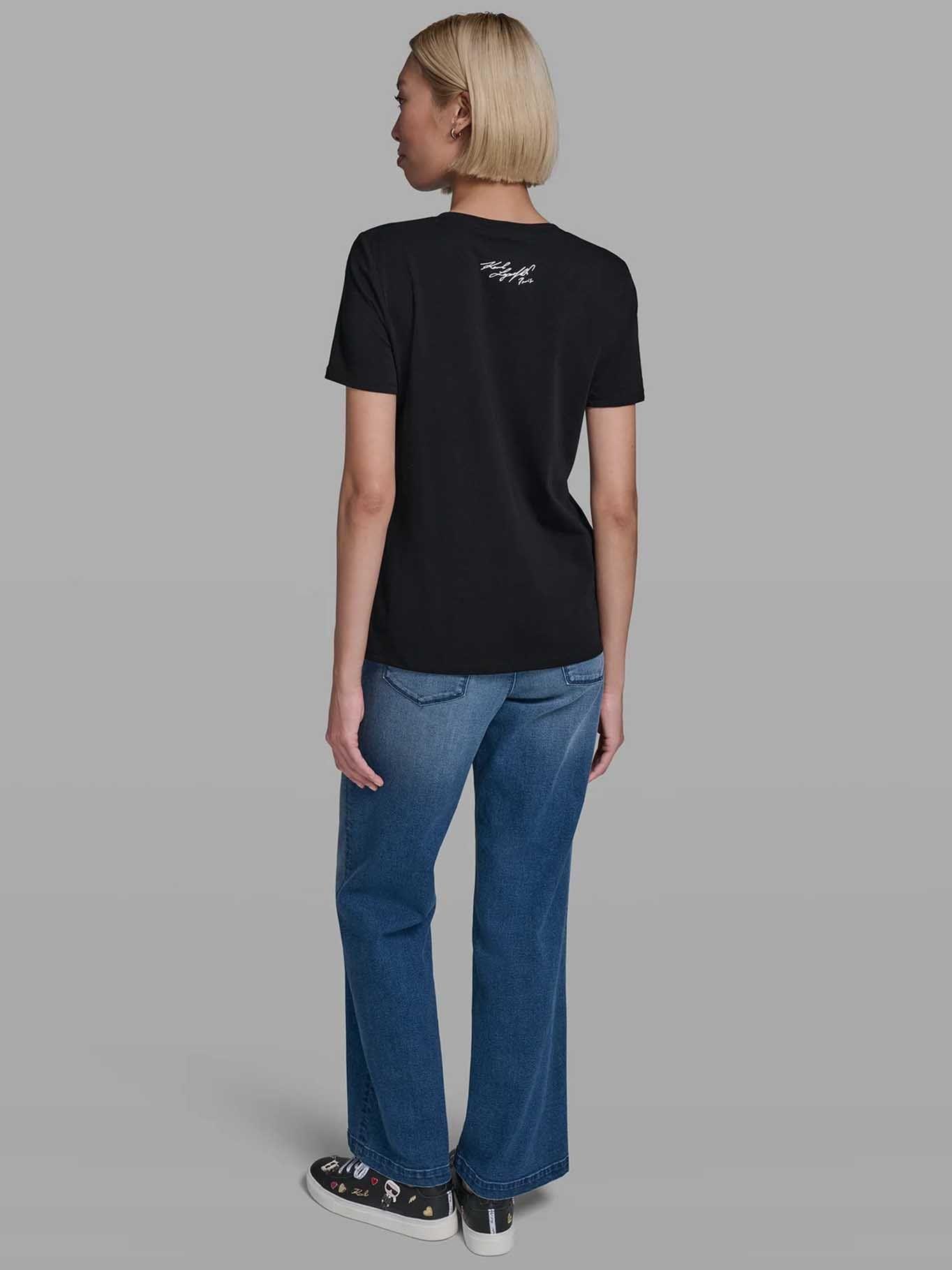 Polera estampado acabado brillante Negro Karl Lagerfeld-2