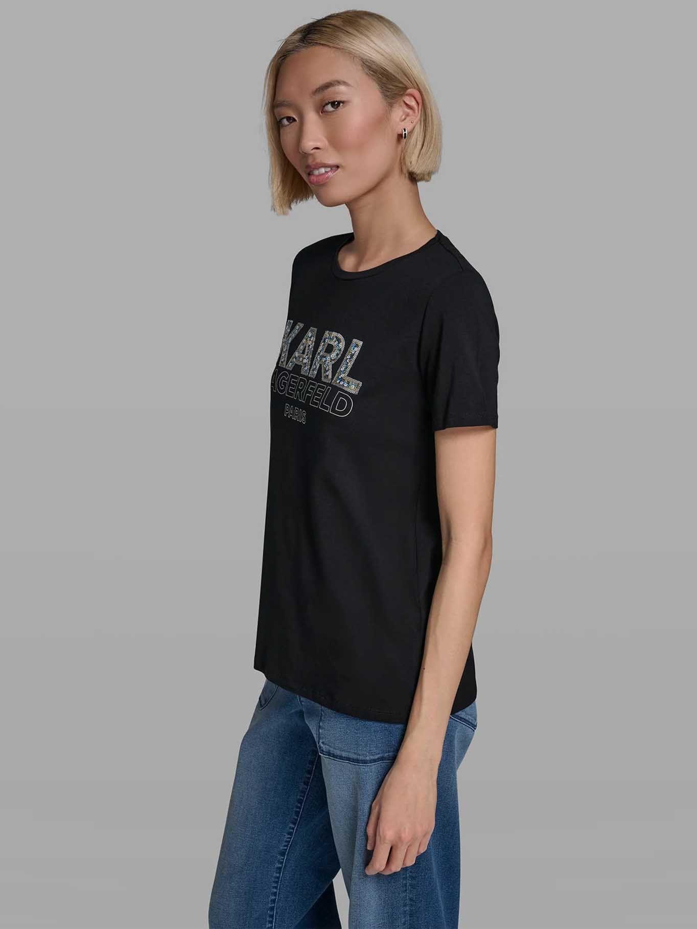 Polera estampado acabado brillante Negro Karl Lagerfeld-3