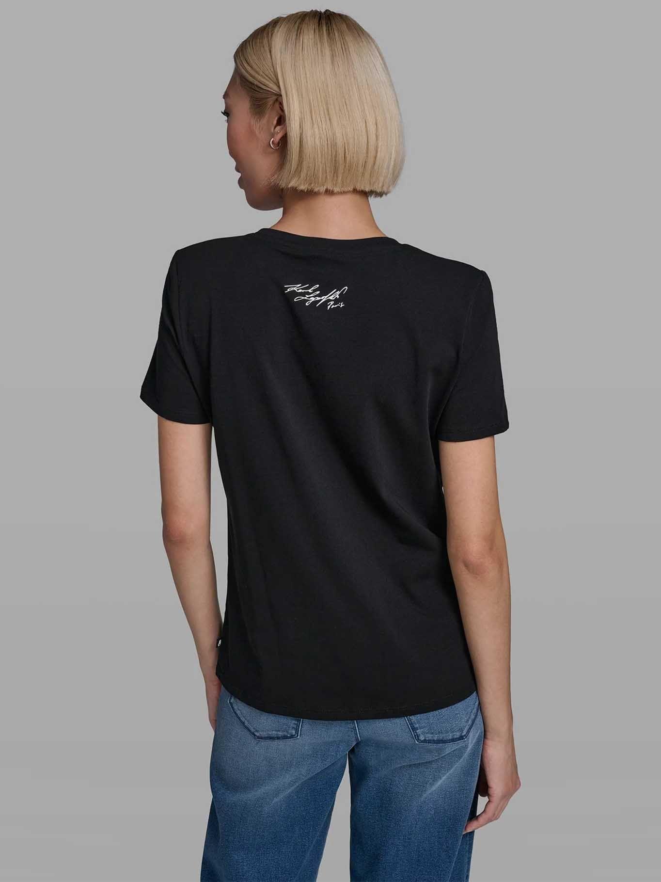 Polera estampado acabado brillante Negro Karl Lagerfeld-4