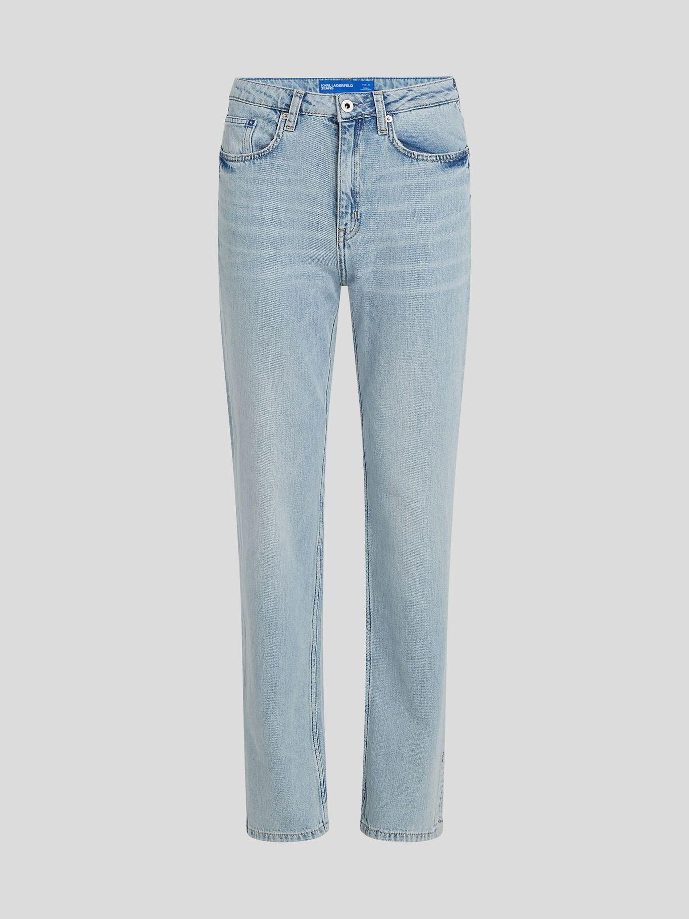 Jeans recto talle alto dividido Celeste Karl Lagerfeld-4
