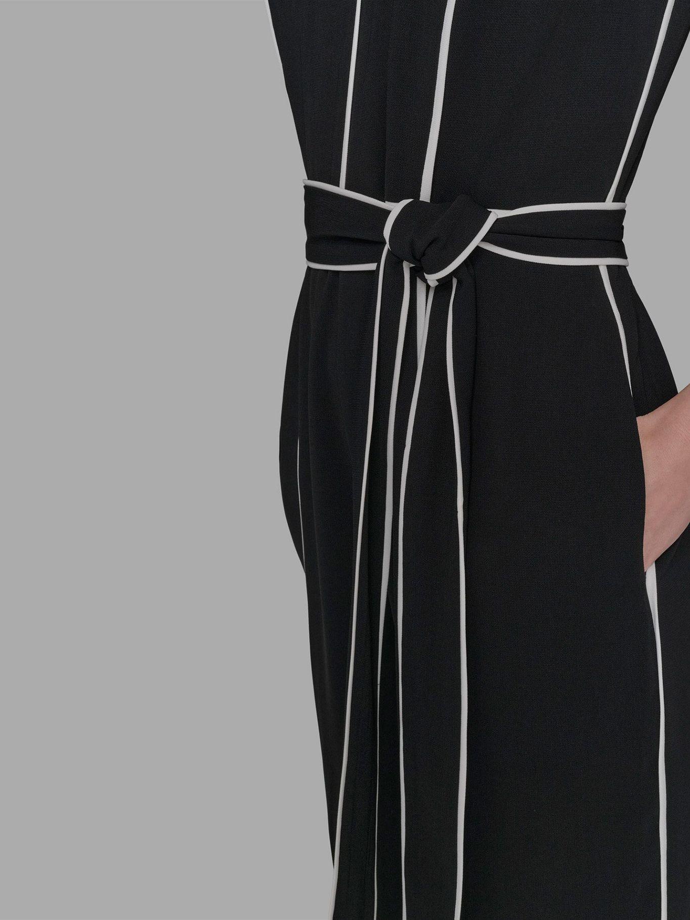 Vestido enterizo detalle contraste Negro Karl Lagerfeld-5