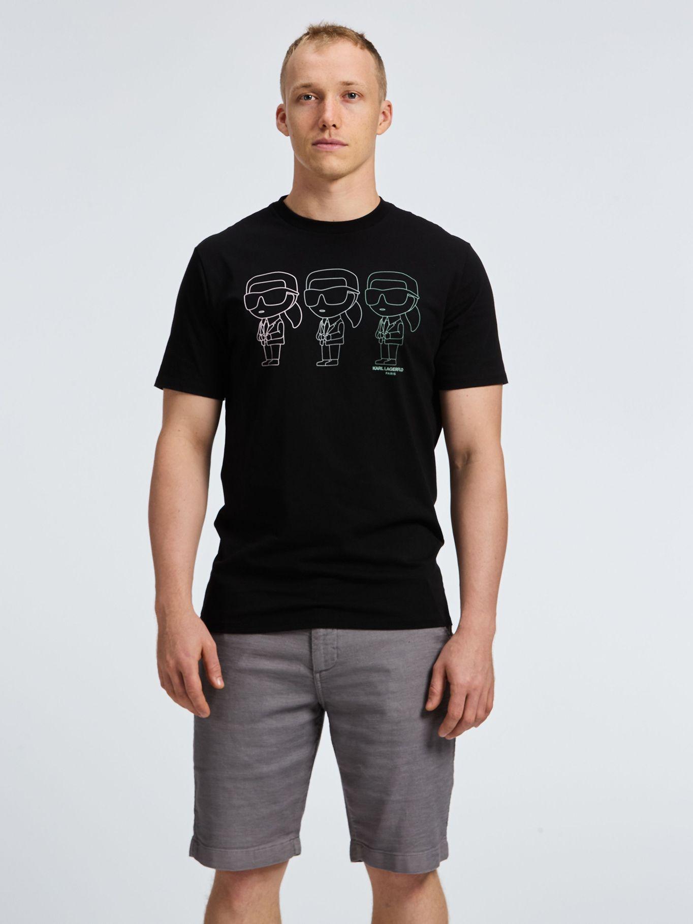 Polera estampado gráficos Karl Negro Karl Lagerfeld-0