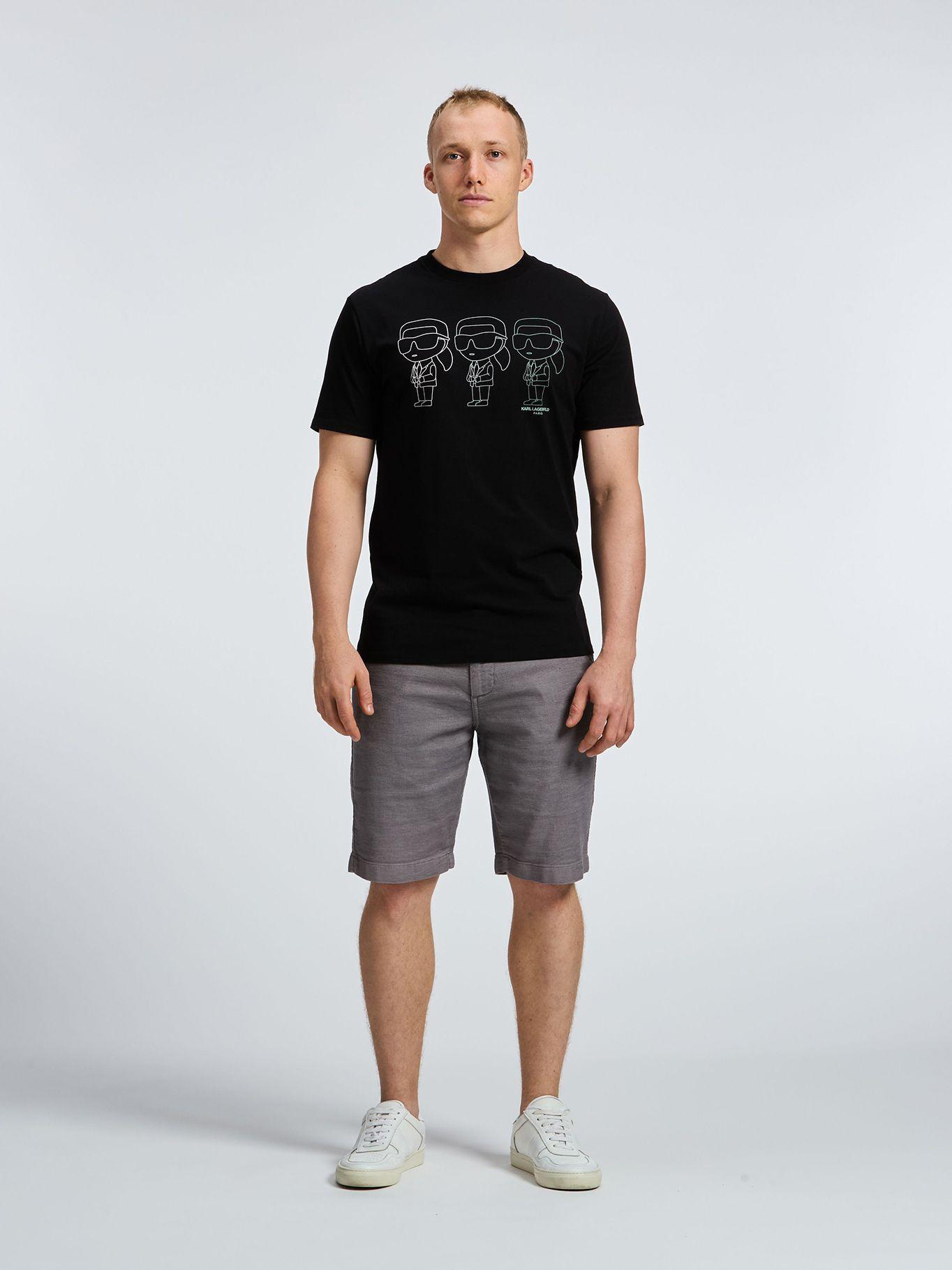 Polera estampado gráficos Karl Negro Karl Lagerfeld-1