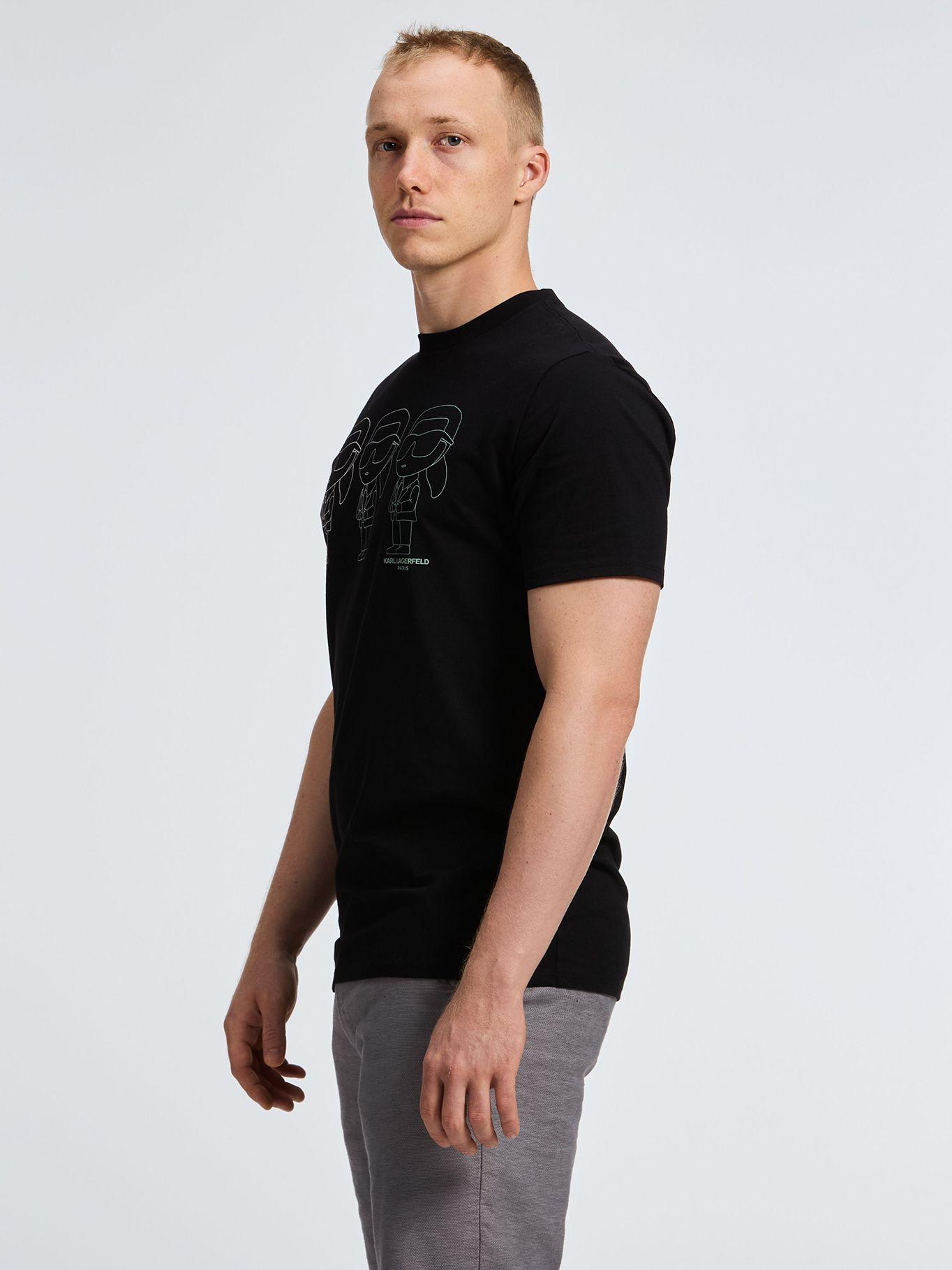 Polera estampado gráficos Karl Negro Karl Lagerfeld-3