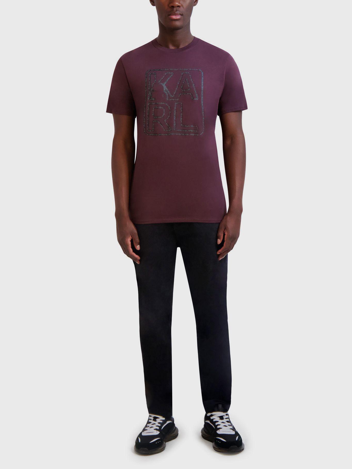 Polera gráfica con perfil Burdeo-1