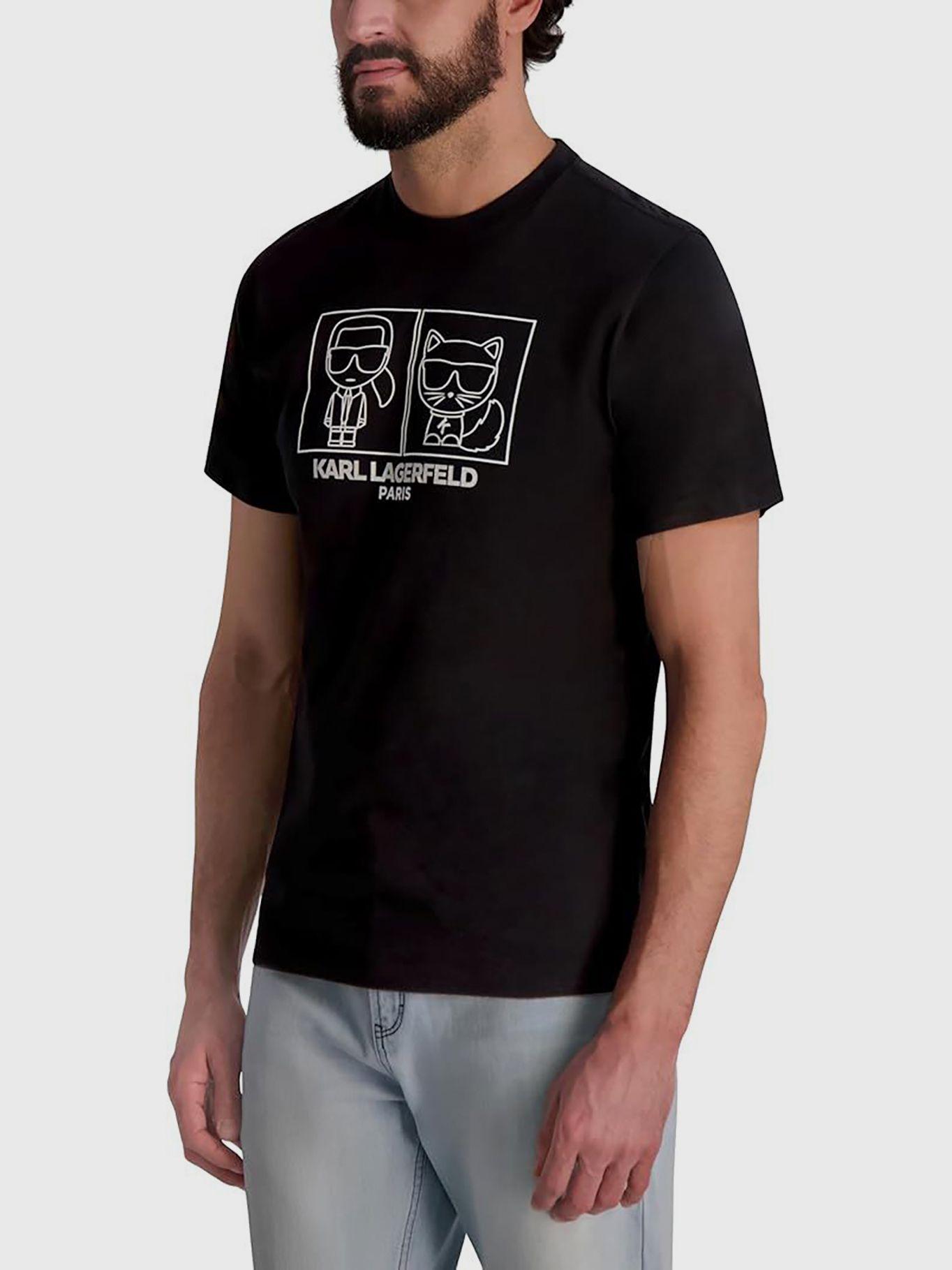 Polera Karl y Choupette estampado Negro Karl Lagerfeld-2