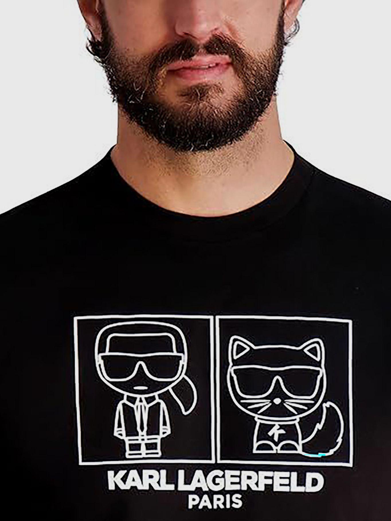 Polera Karl y Choupette estampado Negro Karl Lagerfeld-4