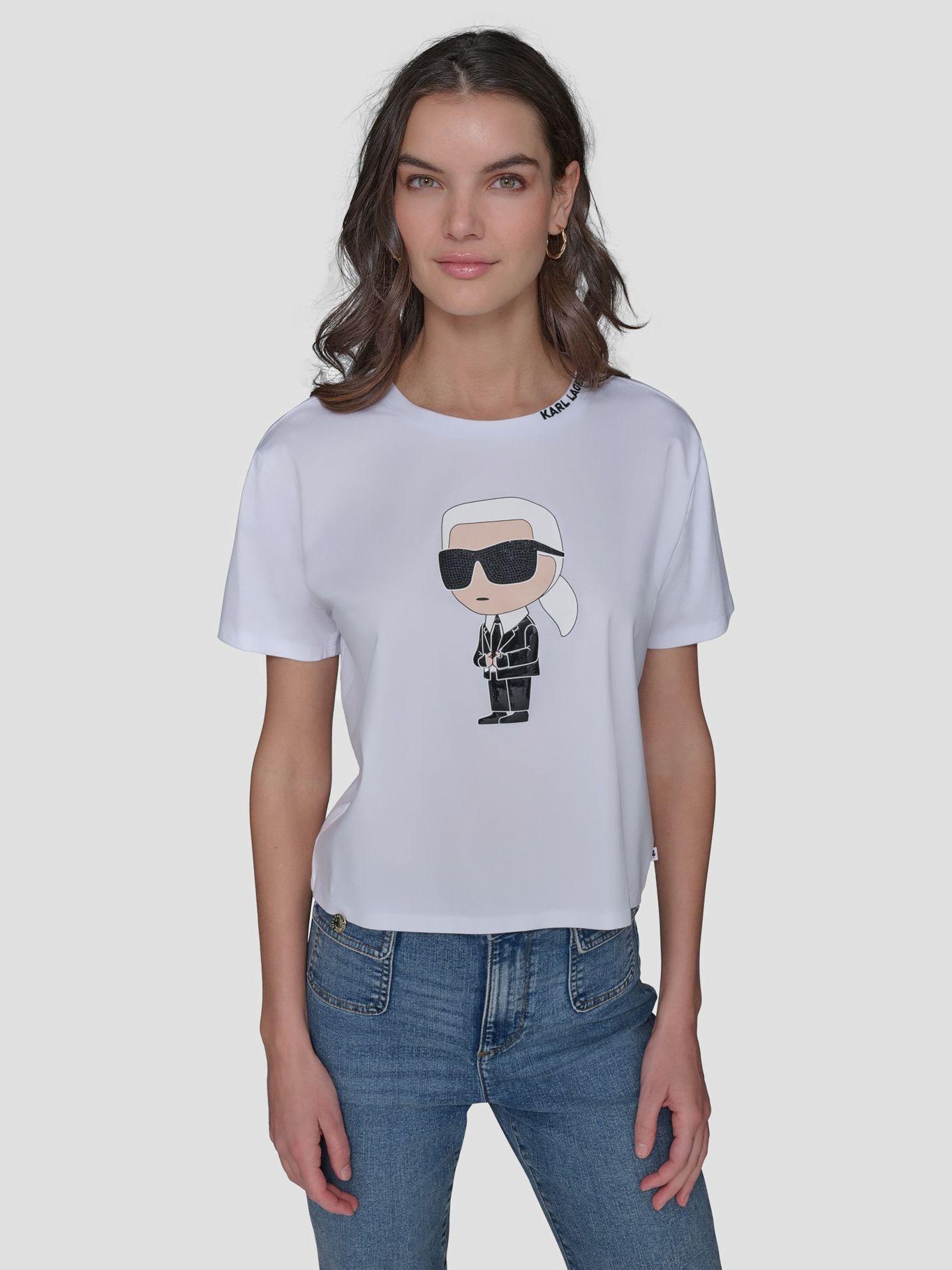 Polera con estampado Karl Blanco Karl Lagerfeld-0