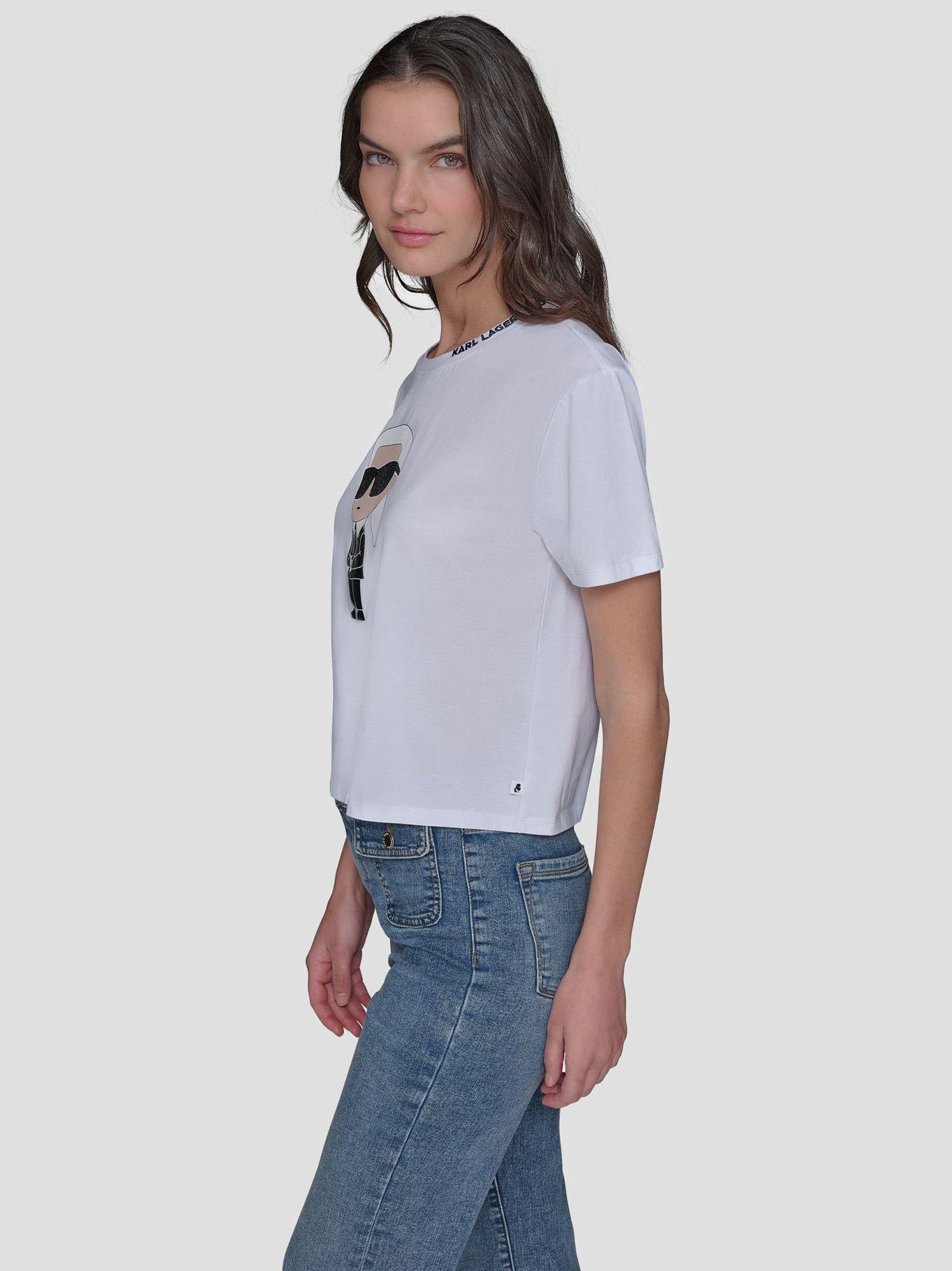 Polera con estampado Karl Blanco Karl Lagerfeld-3