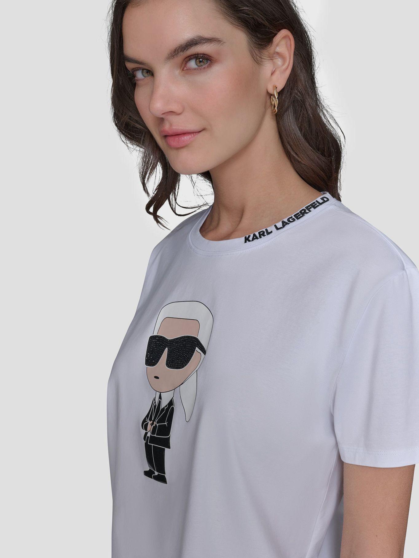 Polera con estampado Karl Blanco Karl Lagerfeld-4
