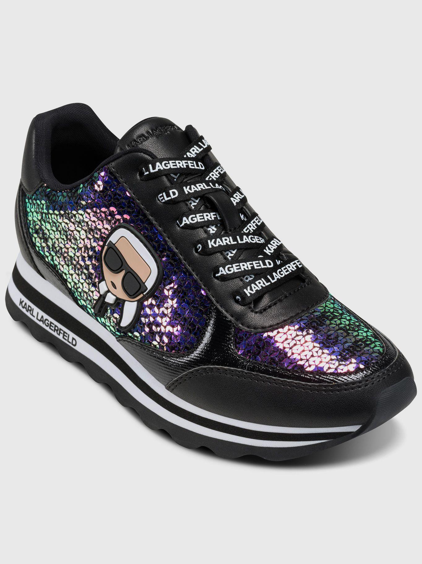 Zapatillas Meade con cordones y suela 35 mm Negro Karl-0