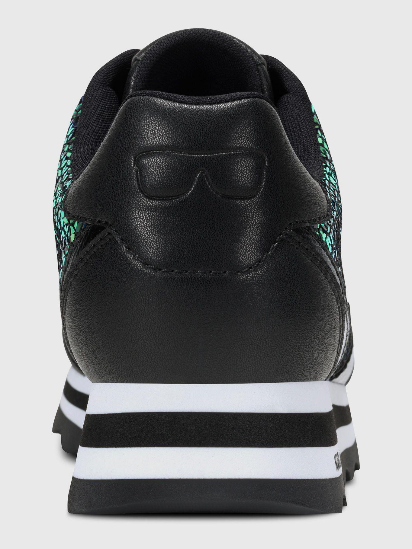 Zapatillas Meade con cordones y suela 35 mm Negro Karl-1