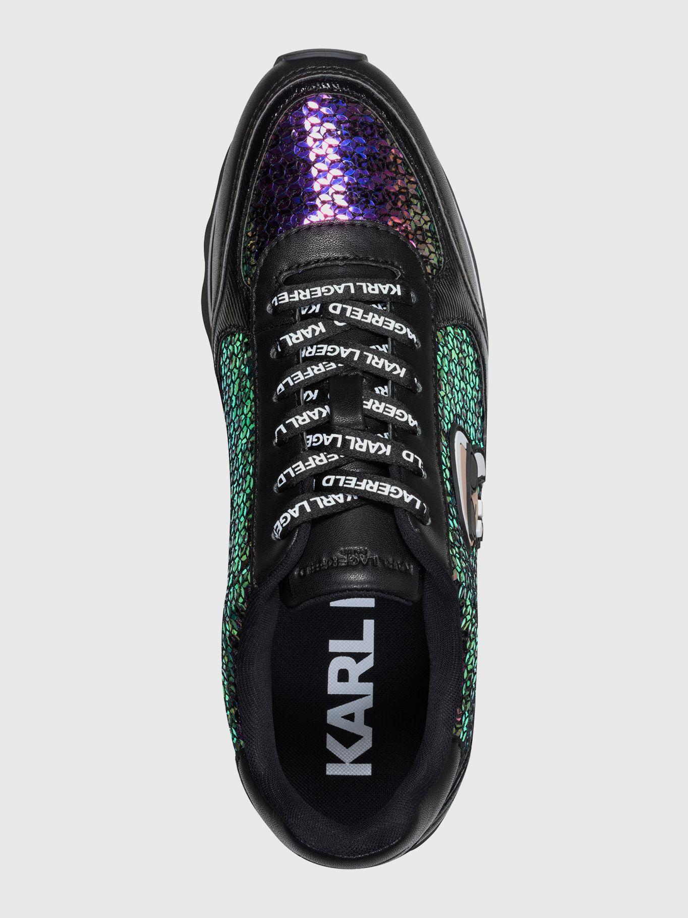 Zapatillas Meade con cordones y suela 35 mm Negro Karl-2