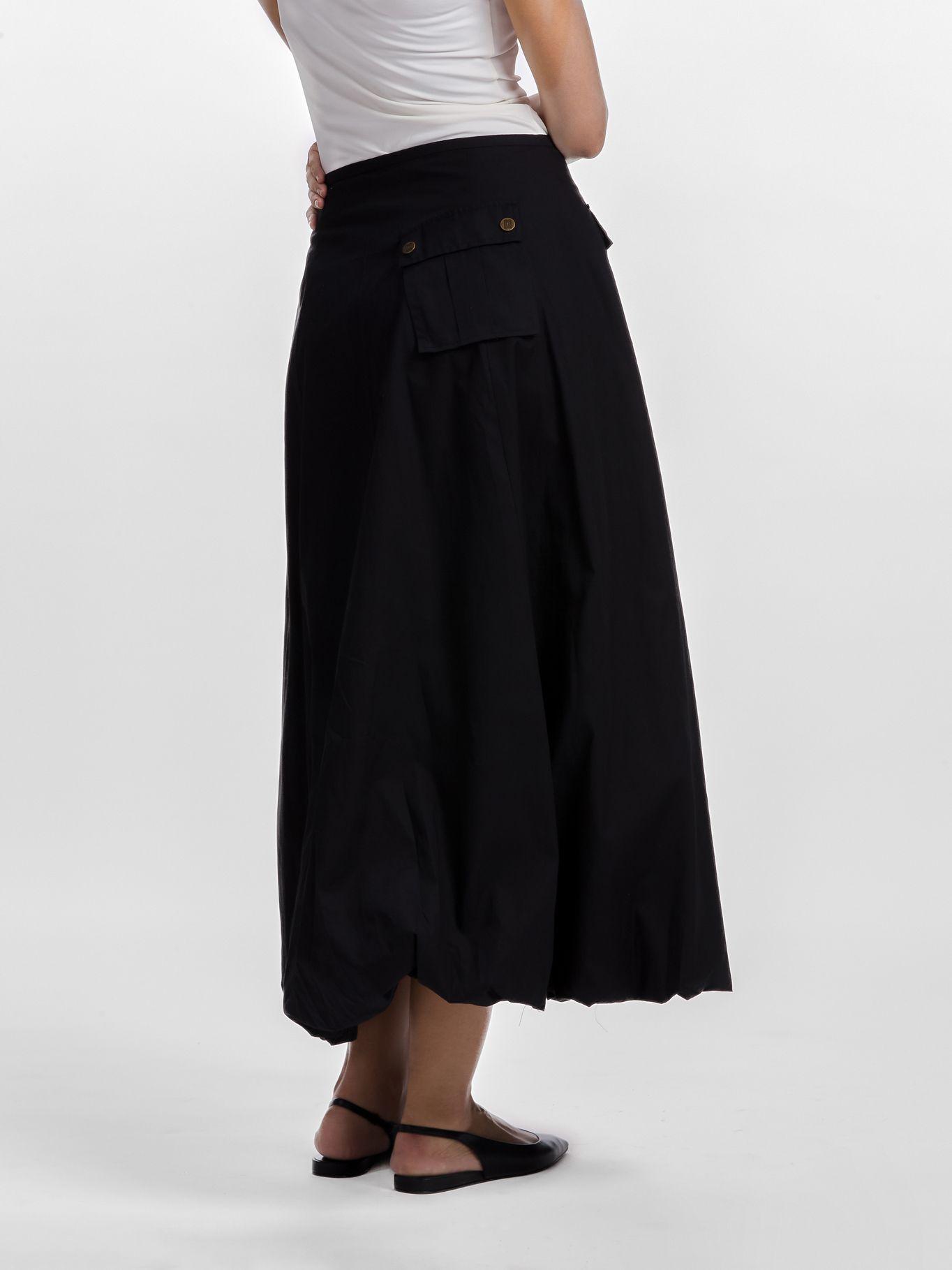 Falda midi bubble Negro Karl Lagerfeld-2