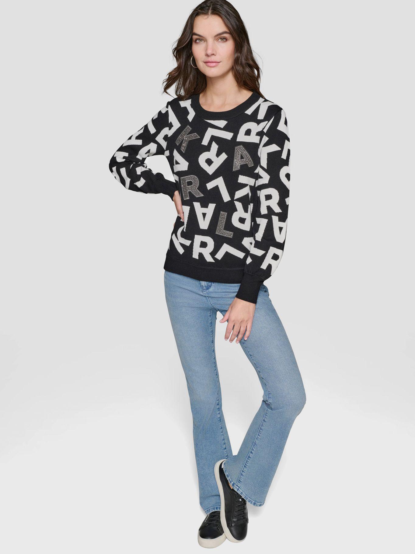 Sweater con logo KARL desordenado-1