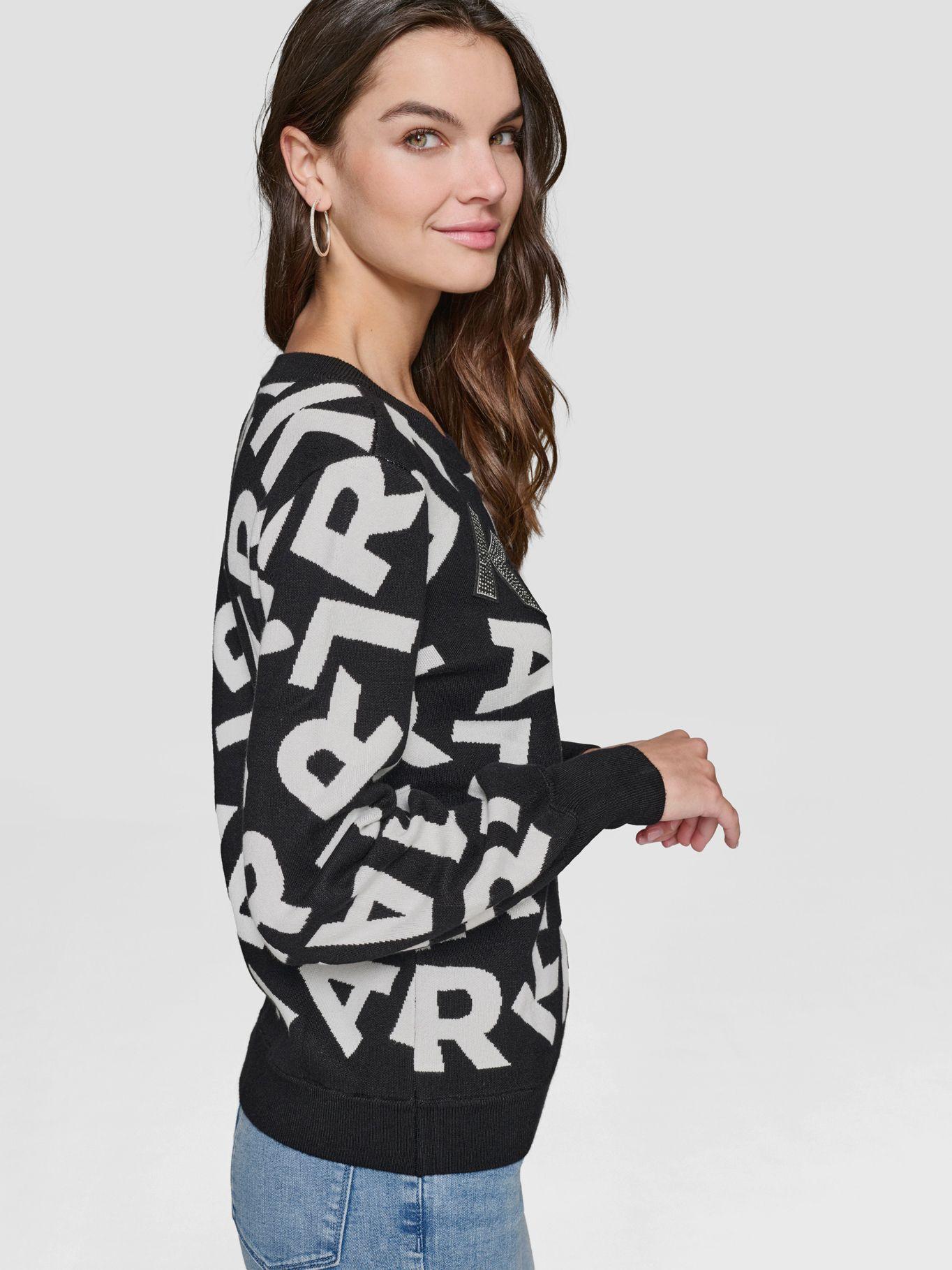 Sweater con logo KARL desordenado-3
