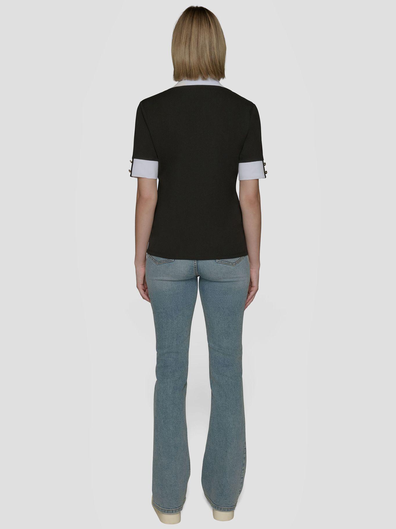 Polera henley de puño en contraste Negro Karl Lagerfeld-2