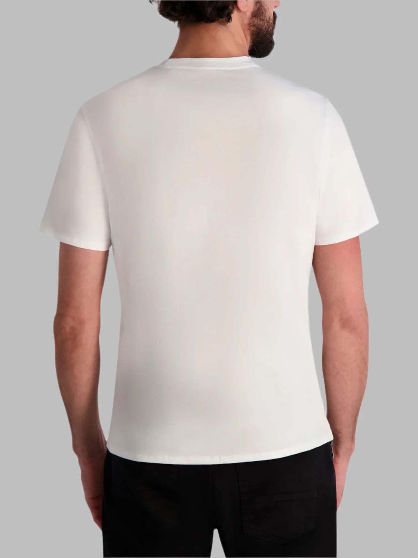 Polera de logo de efecto metálico Blanco Karl Lagerfeld-1