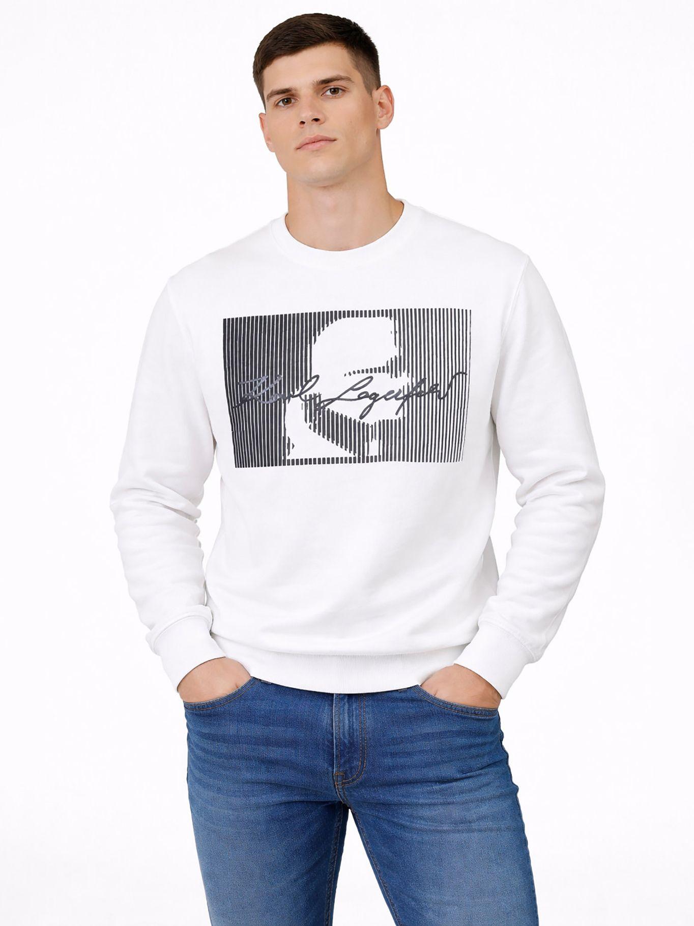Polerón estampado perfil  strip cameo Blanco-0