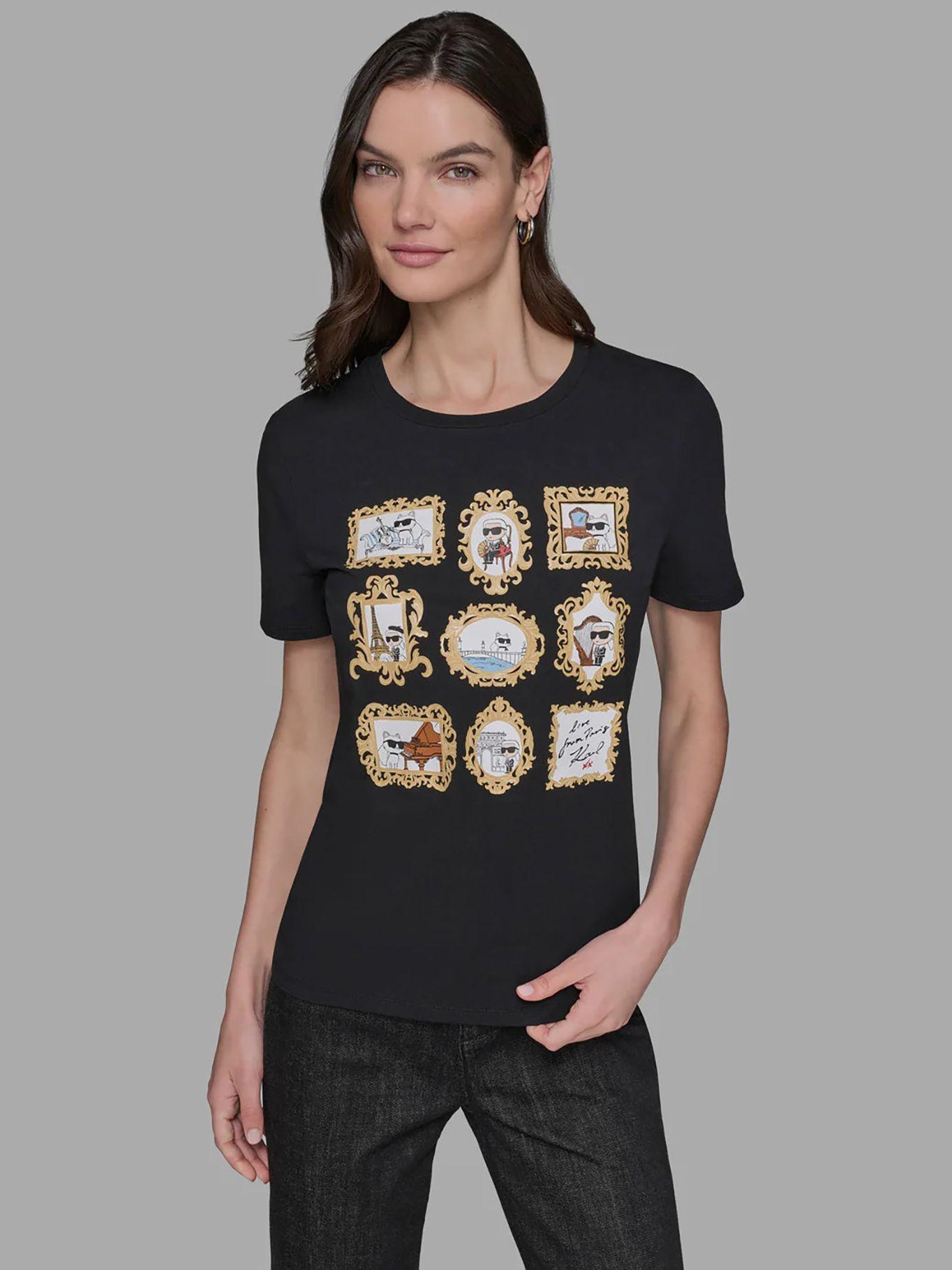 Polera con estampado gráfico de frames de Negro-0