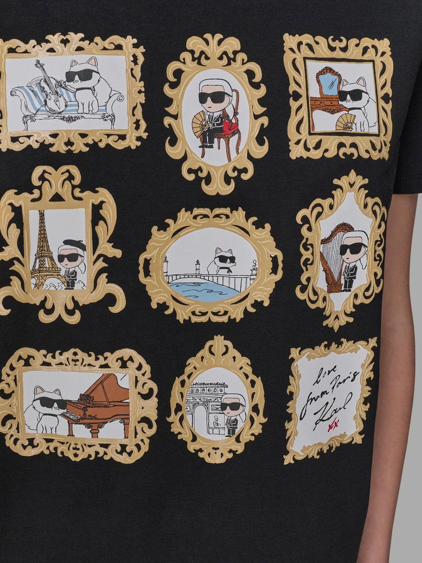 Polera con estampado gráfico de frames de Negro-3